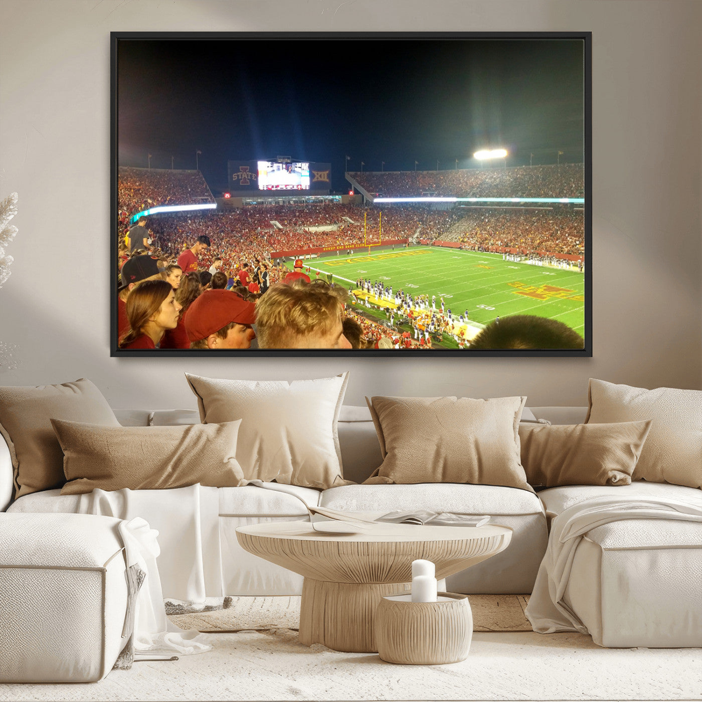 MGV-FC-36X24 - Iowa State University Cyclones Art Print, Football Team Print - Jack Trice Stadium Ames Wall Art