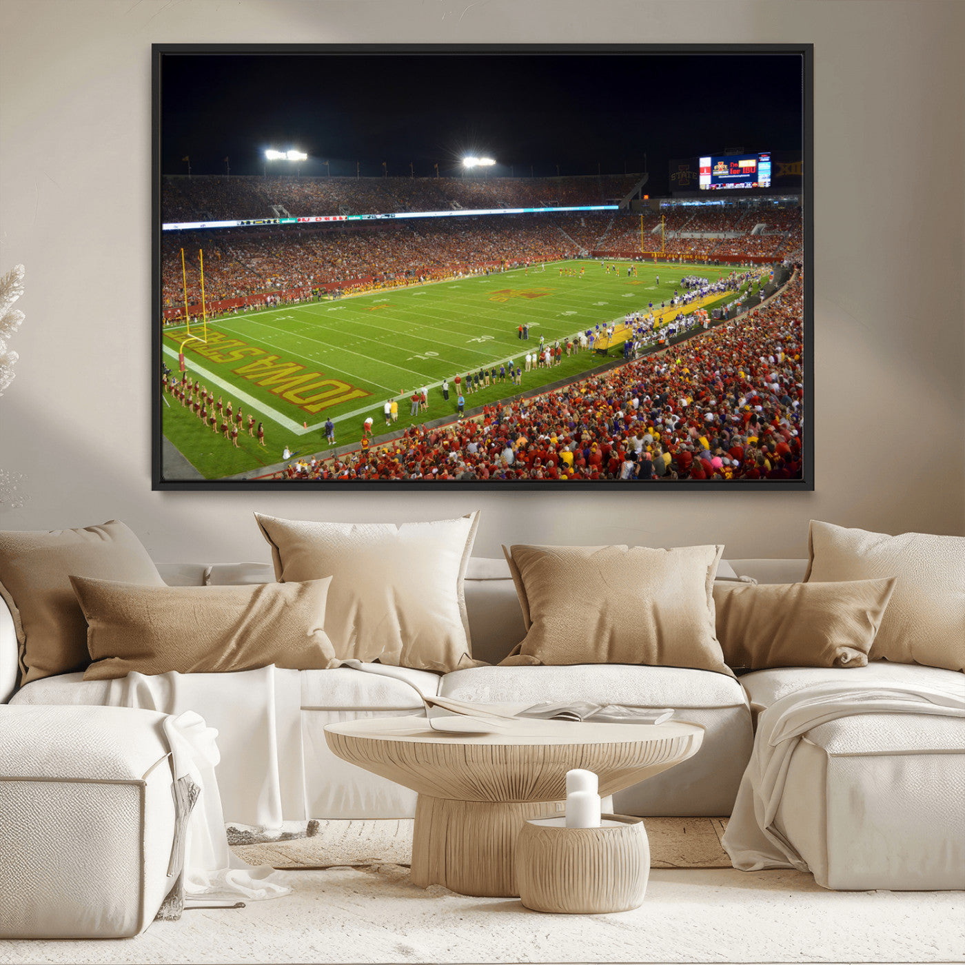 MGV-FC-36X24 - Iowa State University Cyclones Football Team Print - Ames Jack Trice Stadium Canvas Print