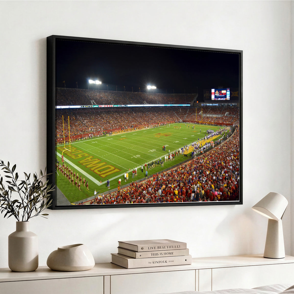 27211-MGV-CV-36X24 - Iowa State University Cyclones Football Team Print, Ames, Extra Large Game Room Wall Decor