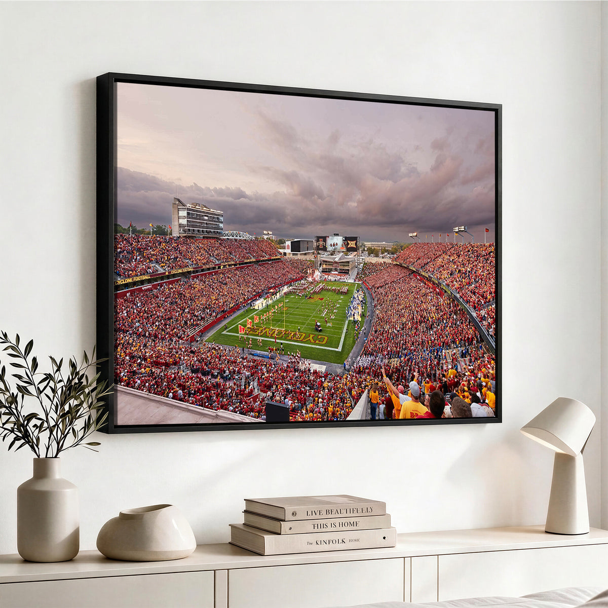50373-MGV-CV-36X24 - Iowa State University Cyclones Football Team Print, Ames