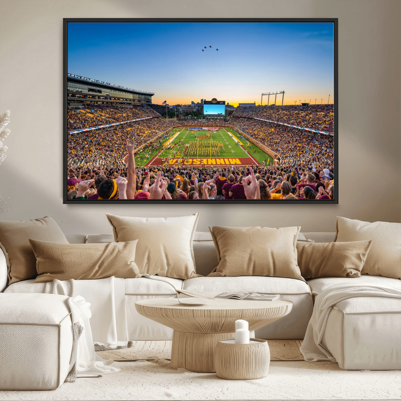 MGV-FC-36X24 - University of Minnesota Golden Gophers Art Print, Football Team Print - Minneapolis Huntington Bank