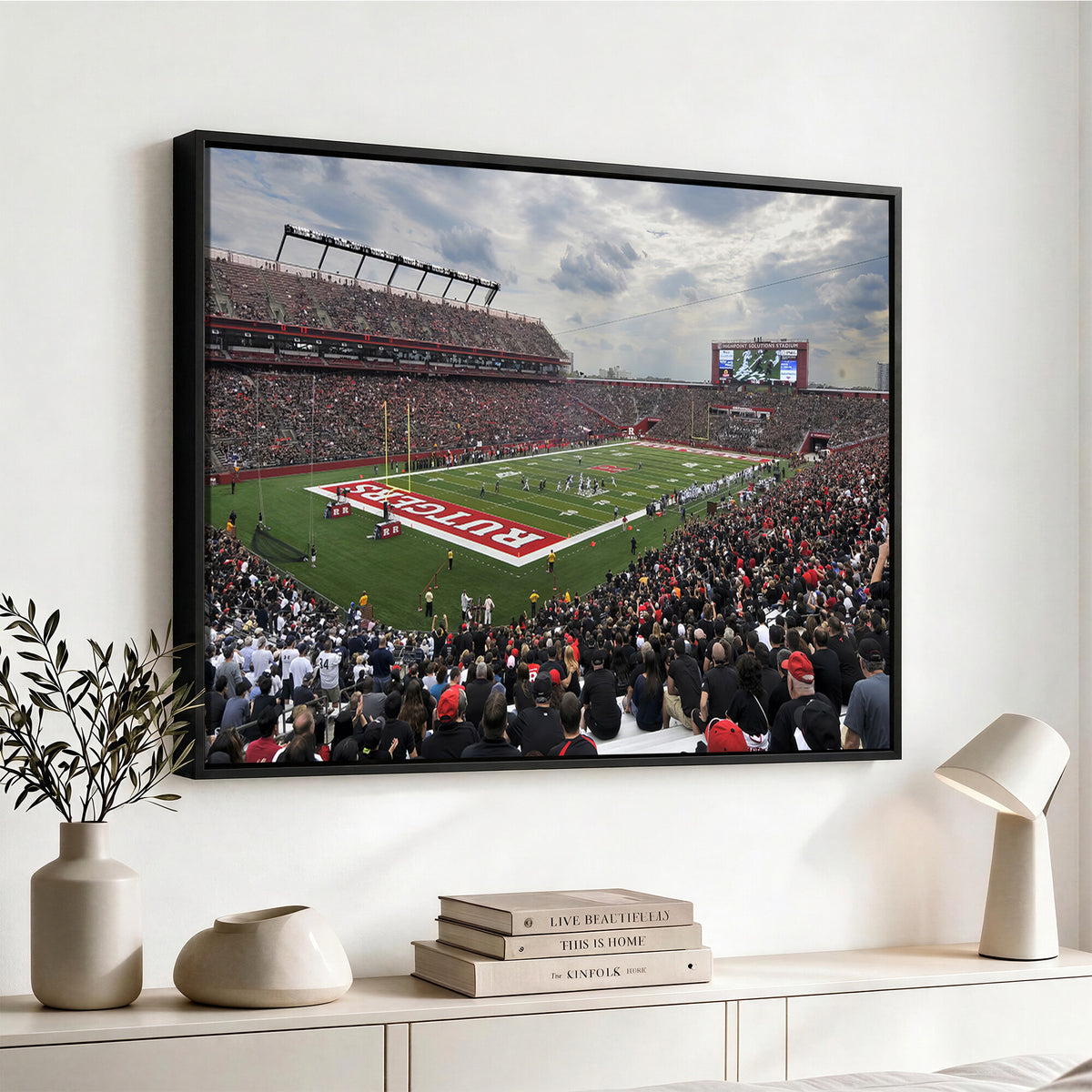 66777-MGV-CV-36X24 - Rutgers Scarlet Knights Football Team Print, SHI Stadium