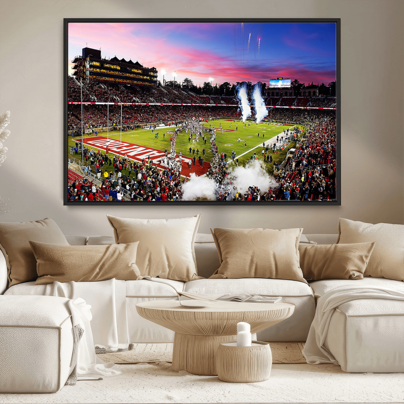 MGV-FC-36X24 - Stanford University Cardinal Football Team Print - Stanford Stadium Wall Art Canvas Print