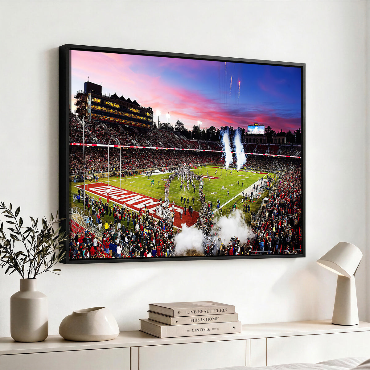 25557-PAN-FL-20X10 - Stanford University Cardinal Football Team Print - Stanford Stadium Wall Art Canvas Print