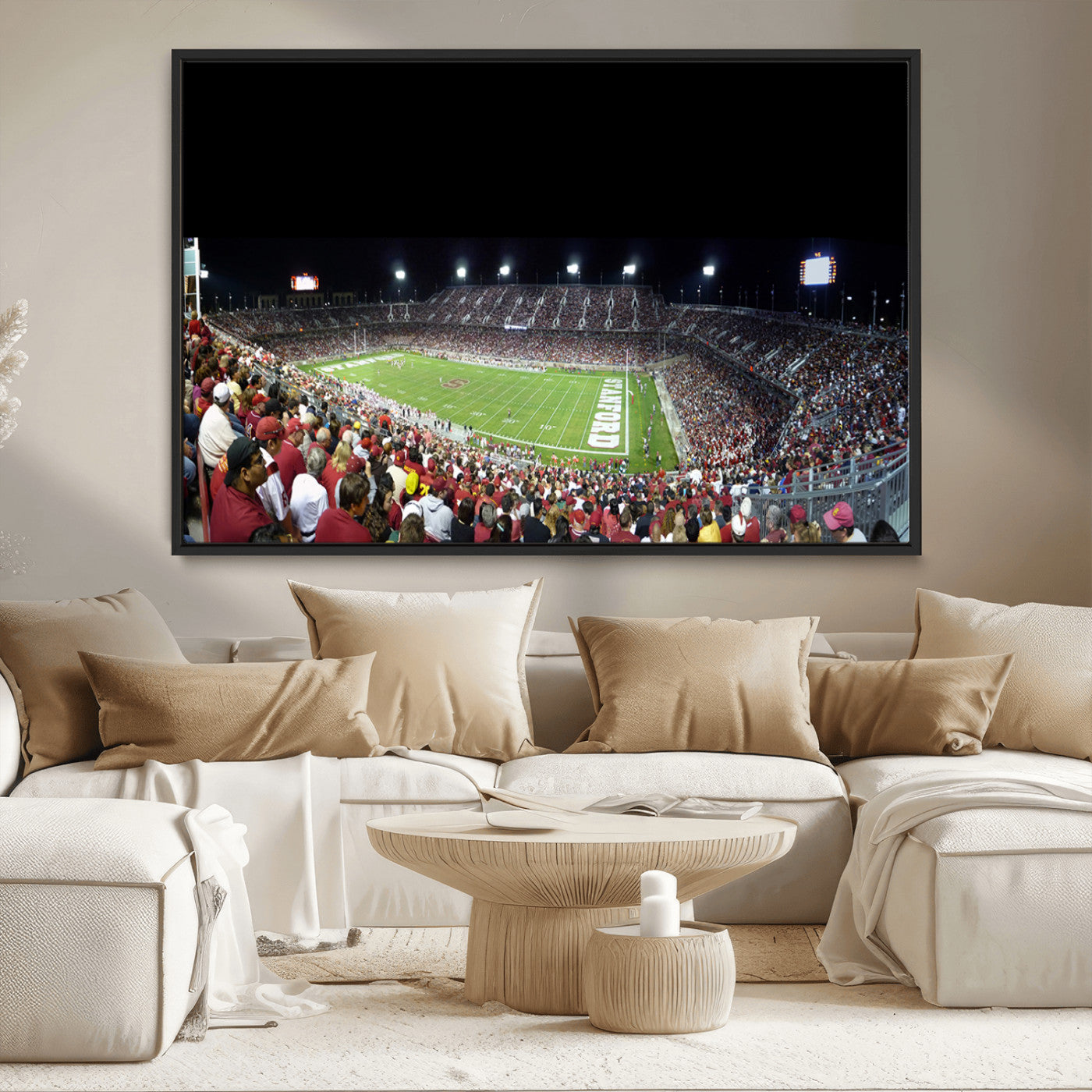 MGV-FC-36X24 - Stanford University Cardinal Football Team Print - Stanford Stadium Wall Art Canvas Print