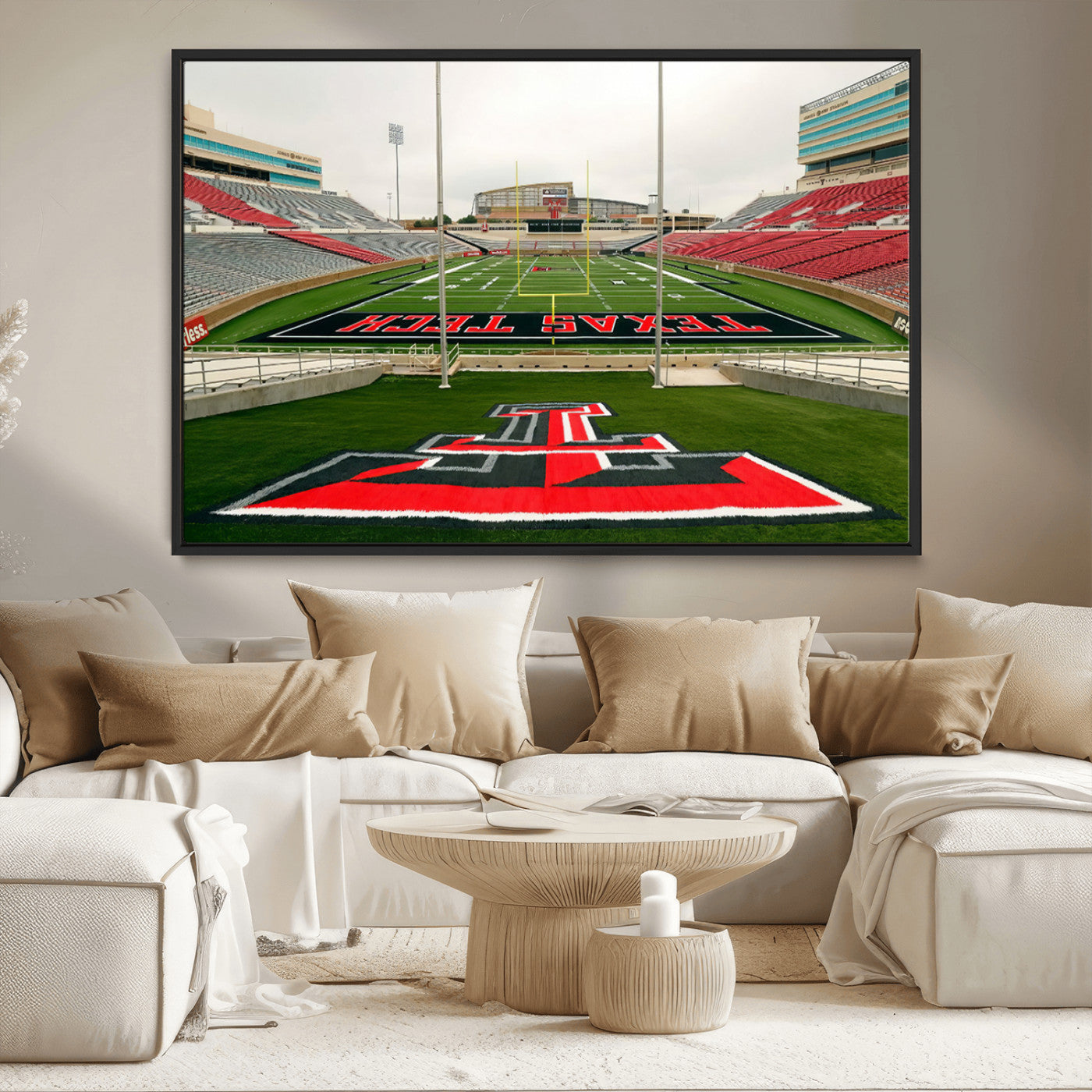 MGV-FC-36X24 - Texas Tech Red Raiders Football Team Print - Lubbock Jones AT&T Stadium Wall Art Canvas Print