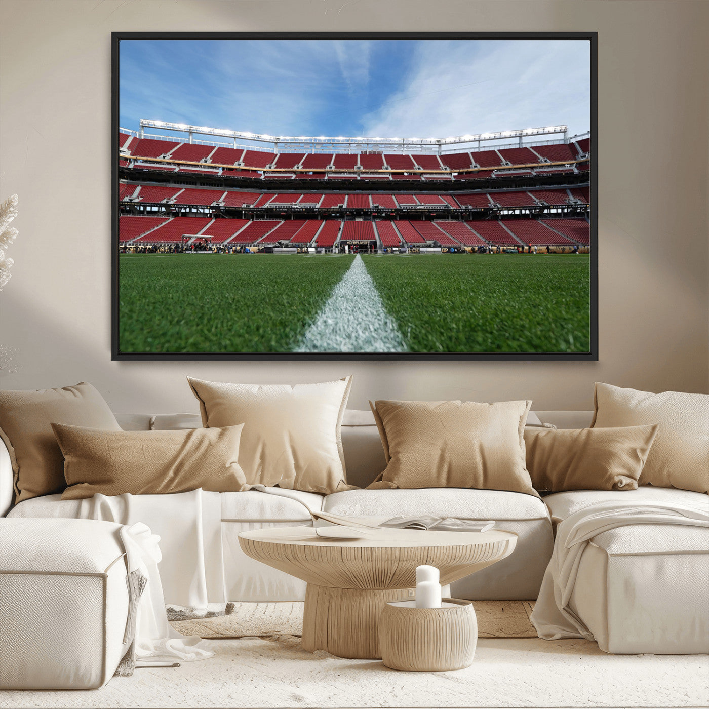MGV-FC-36X24 - University of Tulsa Golden Hurricane Football Team Print - Tulsa H.A. Chapman Stadium Wall Art