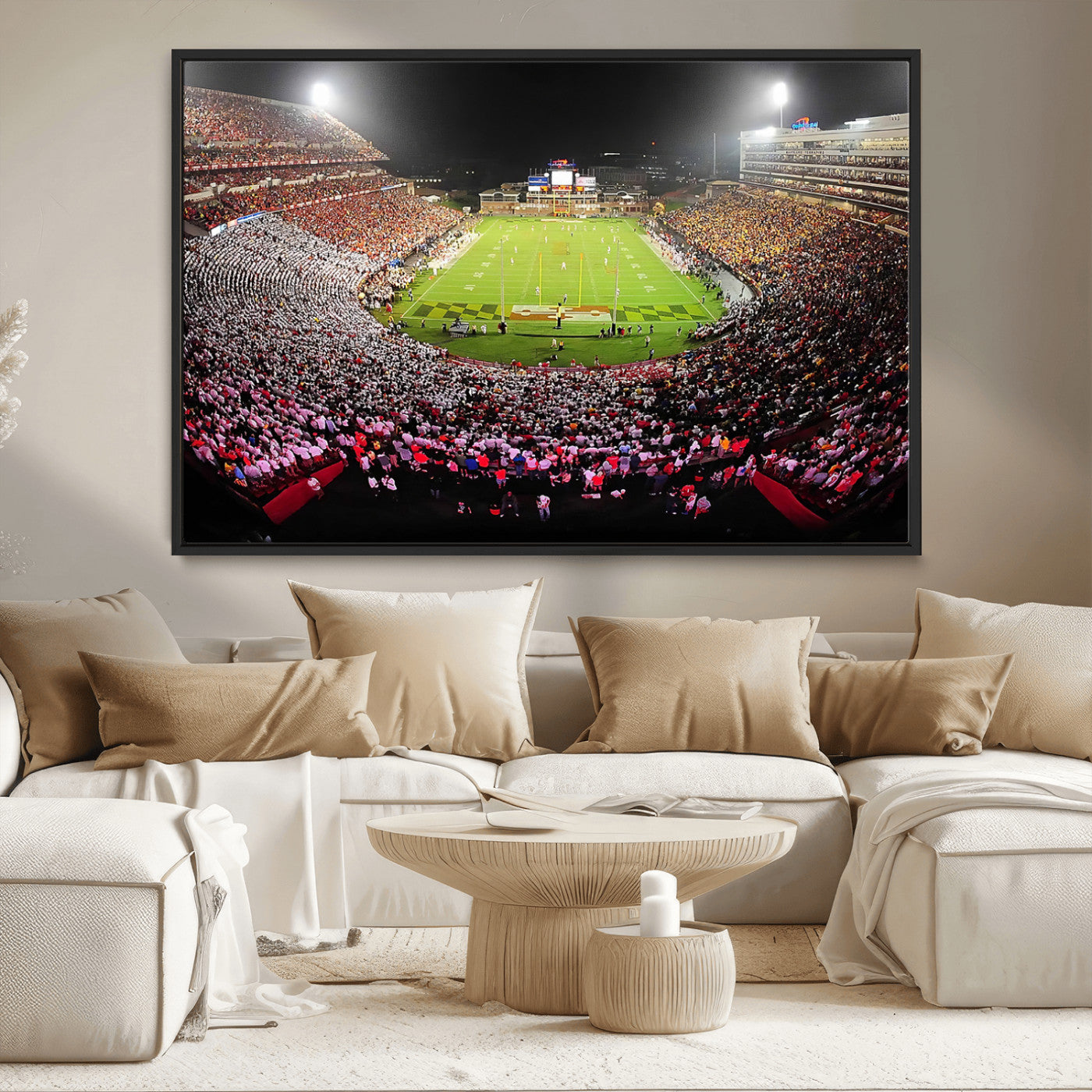 MGV-FC-36X24 - University of Maryland Terrapins Football Team Print - College Park SECU Stadium Wall Art Canvas