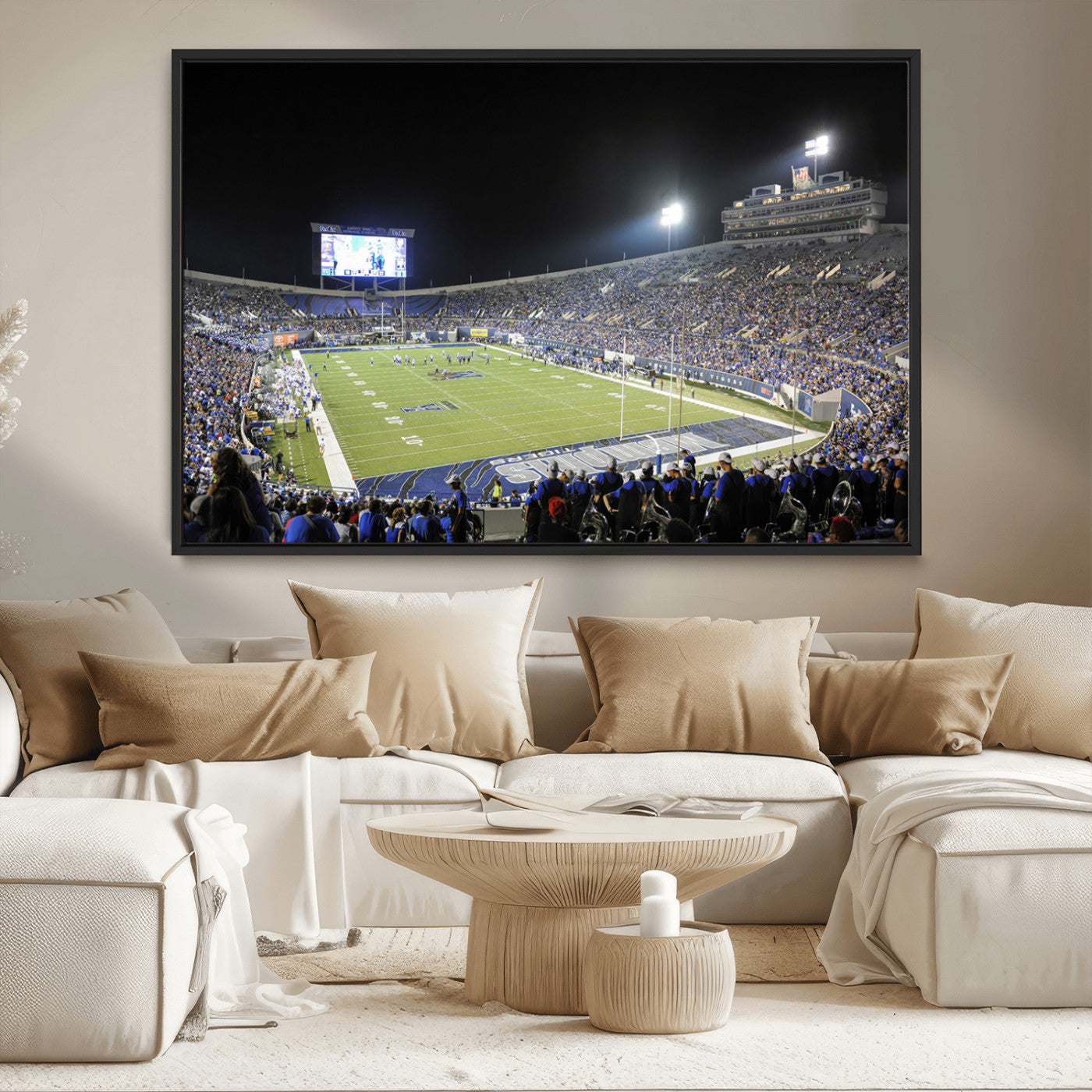 MGV-FC-36X24 - University of Memphis Tigers Football Team Print - Memphis Simmons Bank Liberty Stadium Wall Art