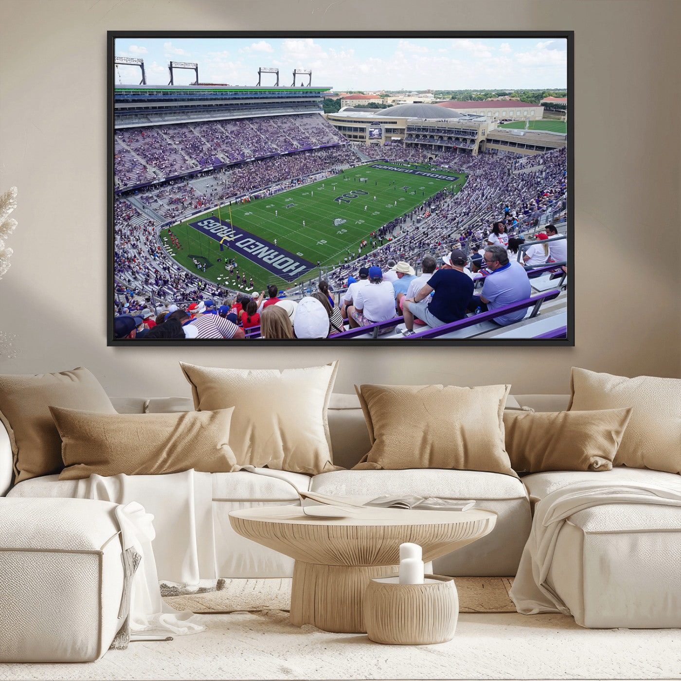 MGV-FC-36X24 - The Texas Christian University TCU Horned Frogs Football Team Print - Fort Worth Amon G. Carter