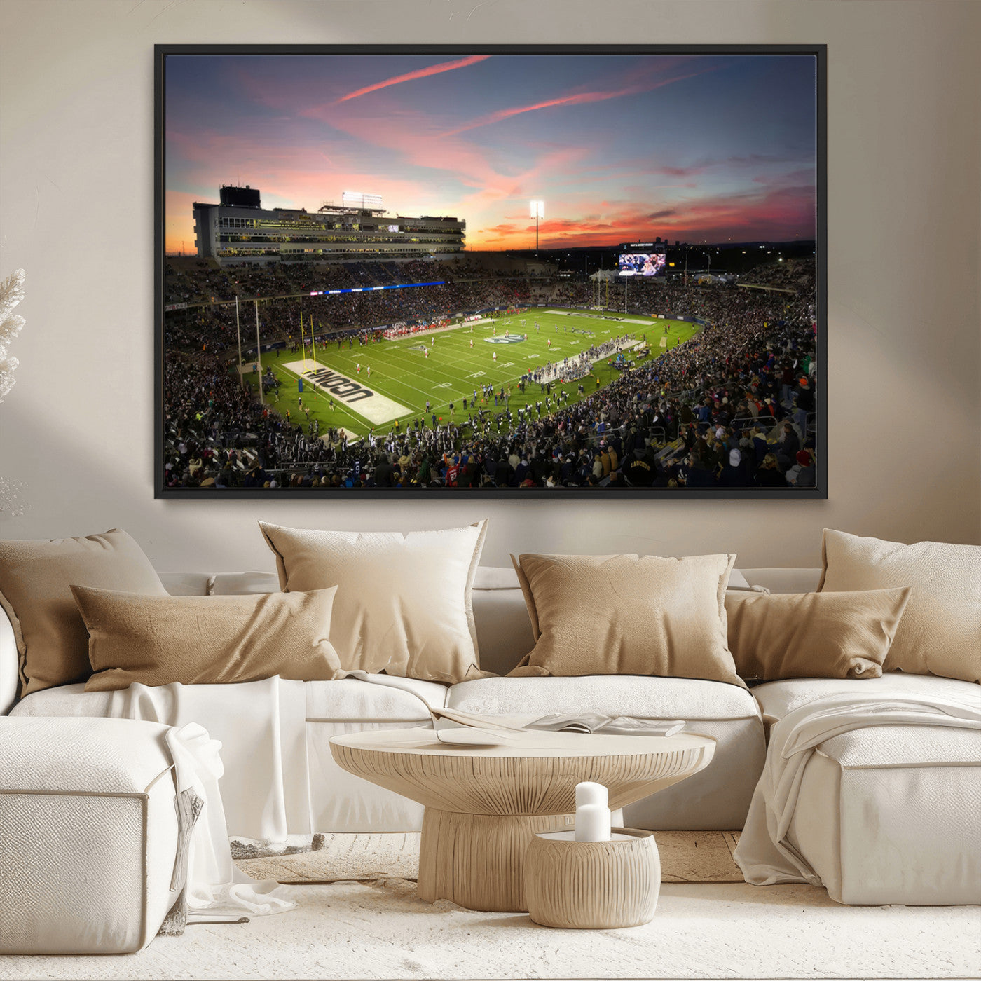 MGV-FC-36X24 - The University of Connecticut UCONN Huskies Football Team Print - East Hartford Pratt & Whitney