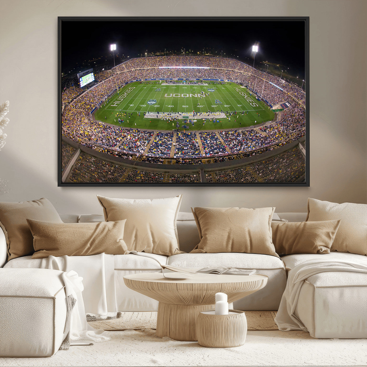 MGV-FC-36X24 - The University of Connecticut UCONN Huskies Football Team Print - East Hartford Pratt & Whitney
