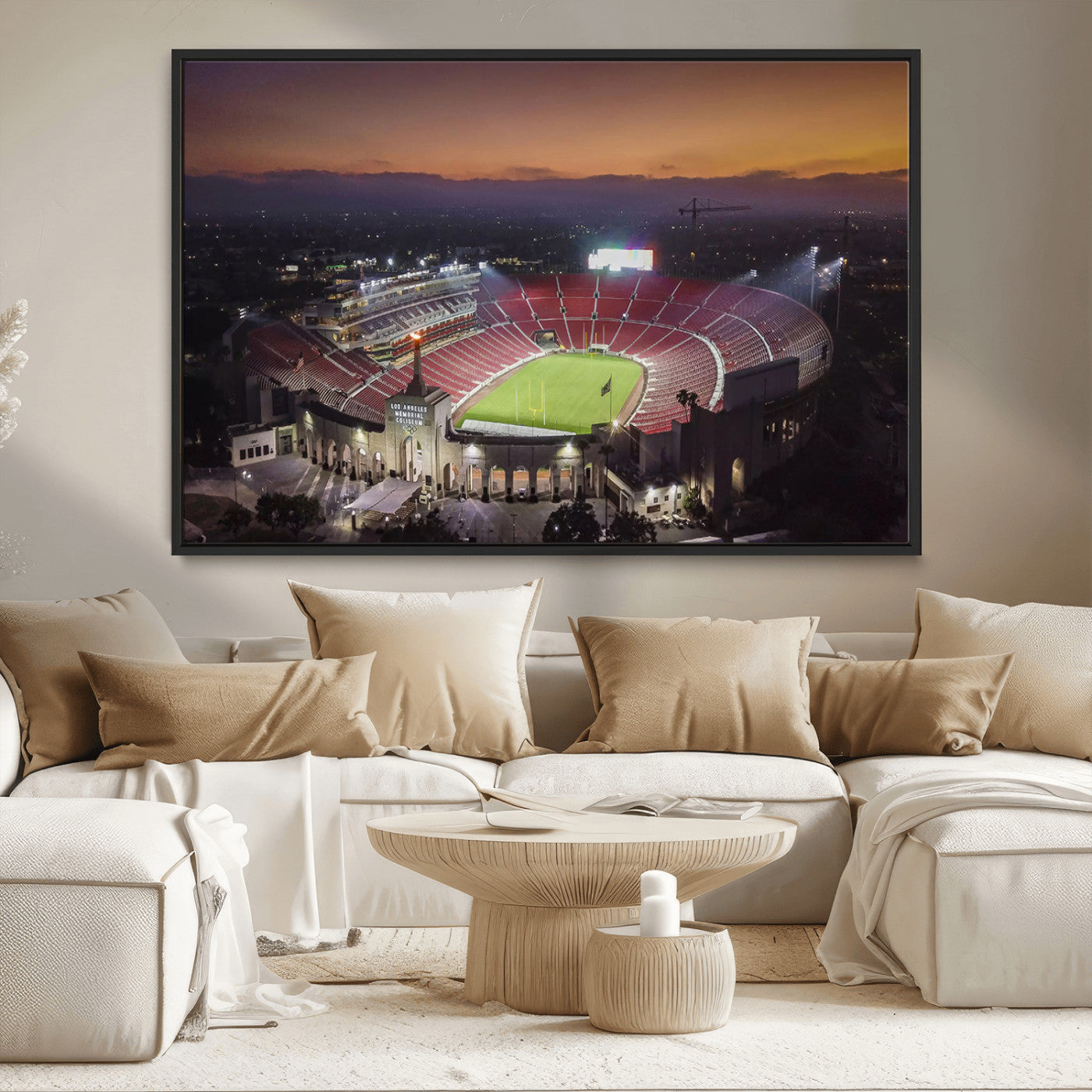MGV-FC-36X24 - The University of Southern California USC Trojans Football Team Print - Los Angeles Memorial