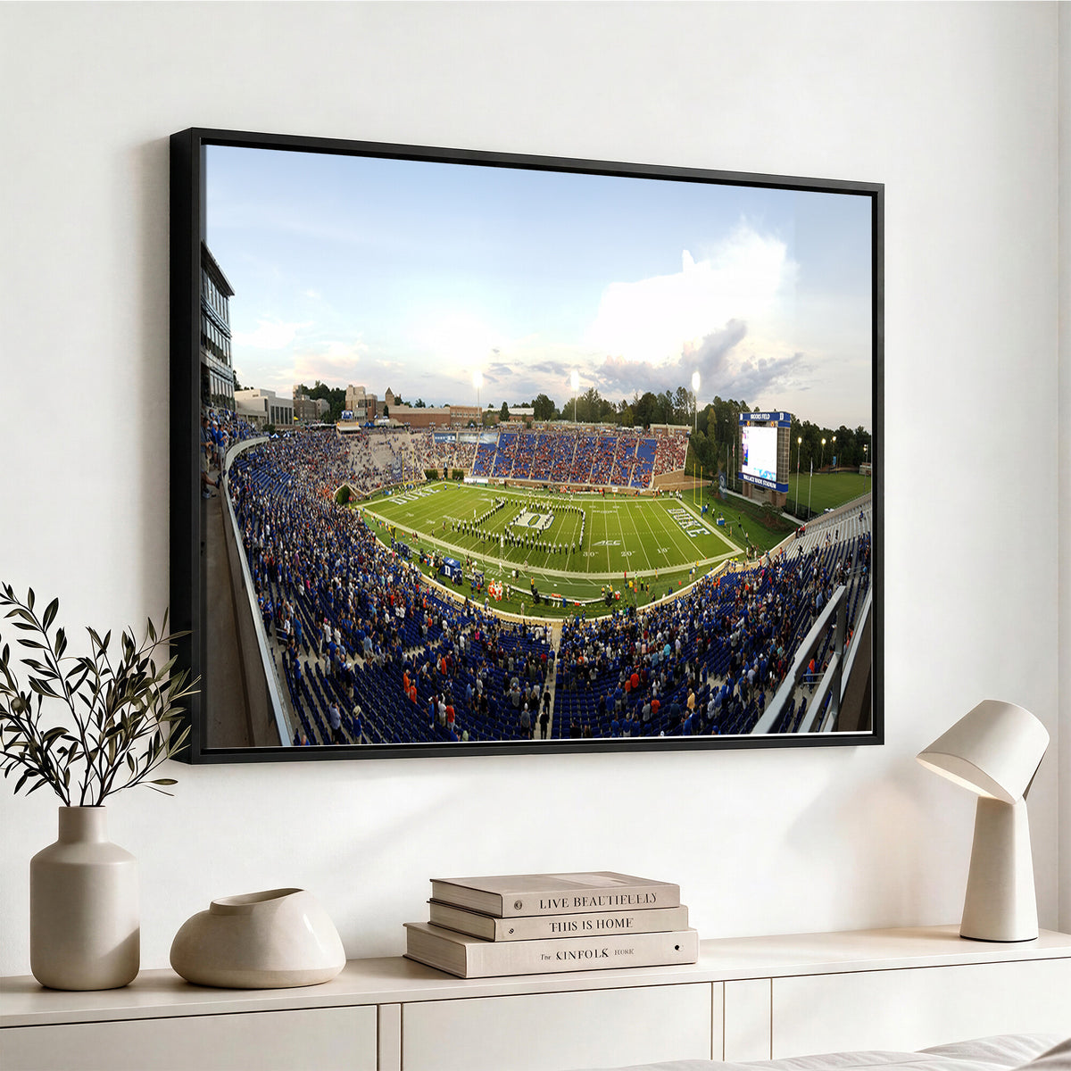 44850-MGV-CV-36X24 - The Duke University Blue Devils Football Team Print, Durham