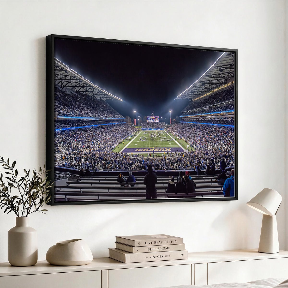 85780-MGV-CV-36X24 - The University of Washington Huskies Football Team Print, Extra Large Game Room Wall Decor