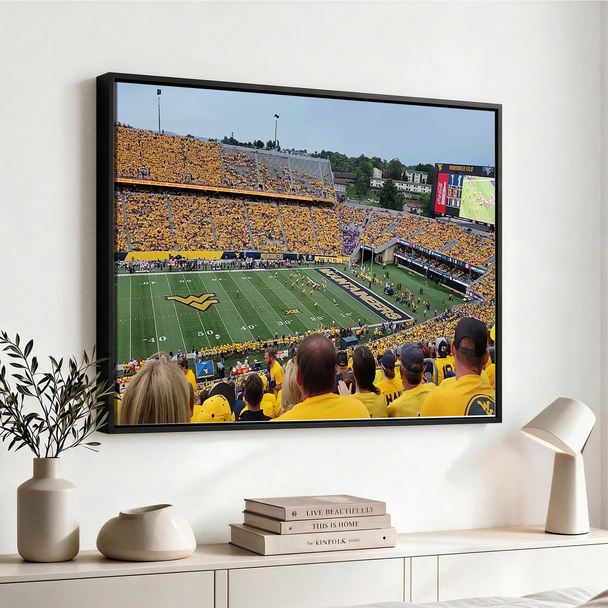 18056-MGV-CV-36X24 - Puskar Stadium Canvas Print Wall Art, Morgantown Print