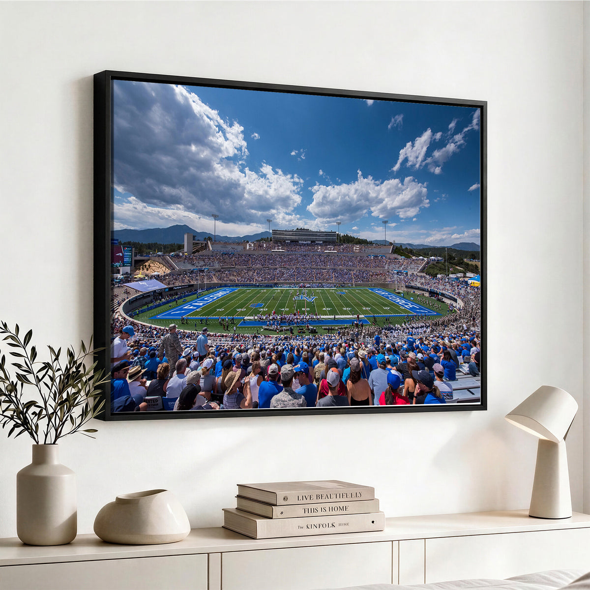 59281-MGV-CV-36X24 - Air Force Falcons Football Team Print, Colorado Springs