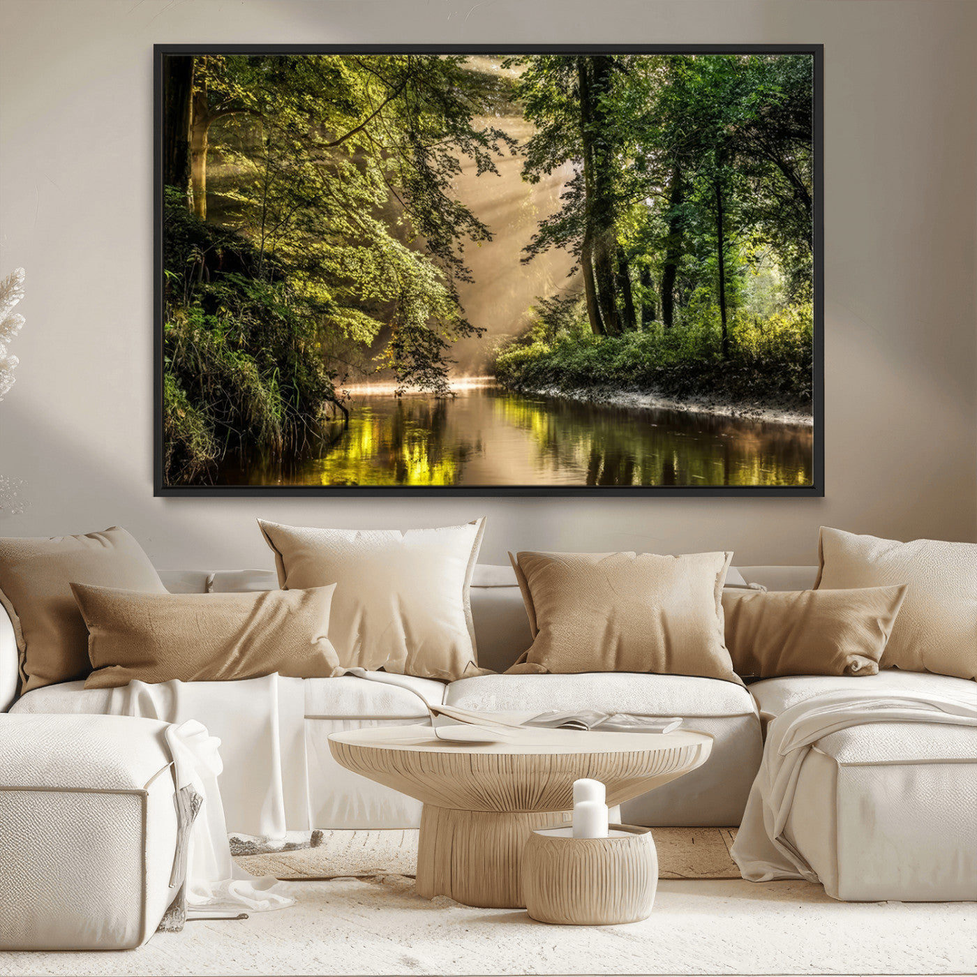 MGV-FC-36X24 - Forest Wall Art Print | River Landscape Wall Art | Perfect for Farmhouse Wall Decor, Cabin Wall Art