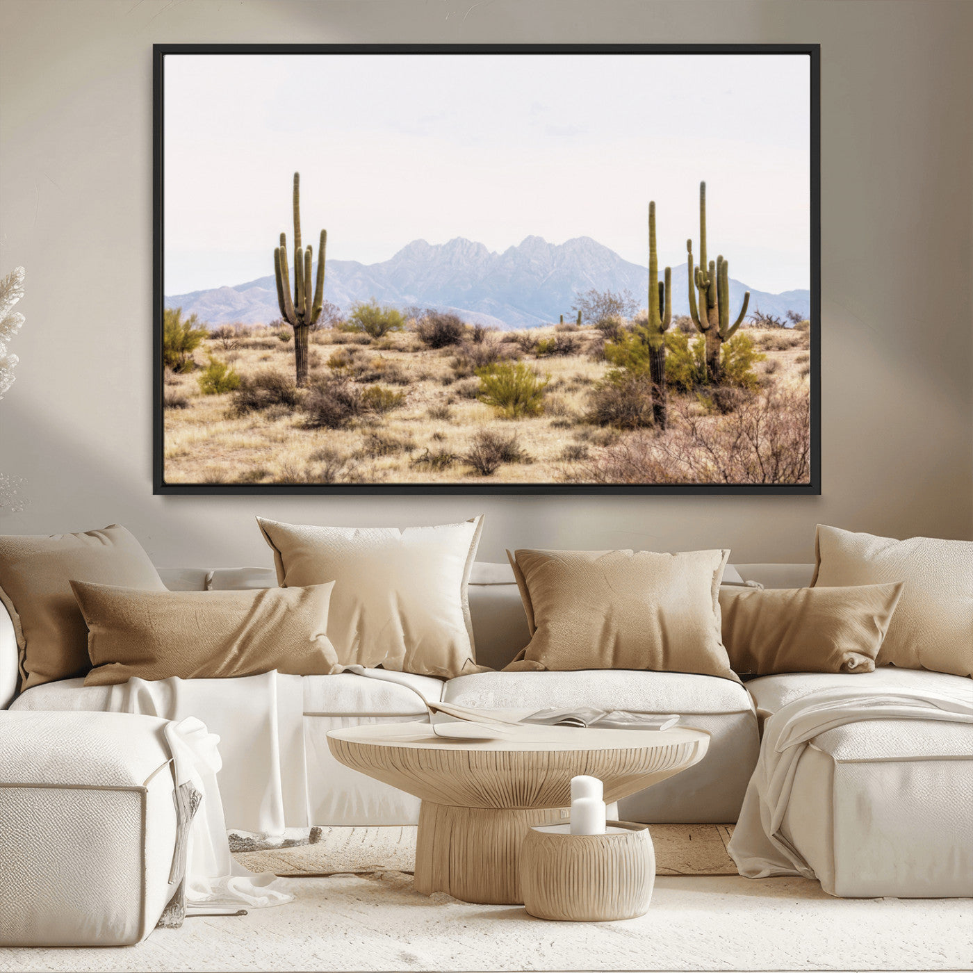 MGV-FC-36X24 - Arizona Desert Wall Art Print | Arizona Desert Canvas Print with Saguaro Cacti | Southwestern