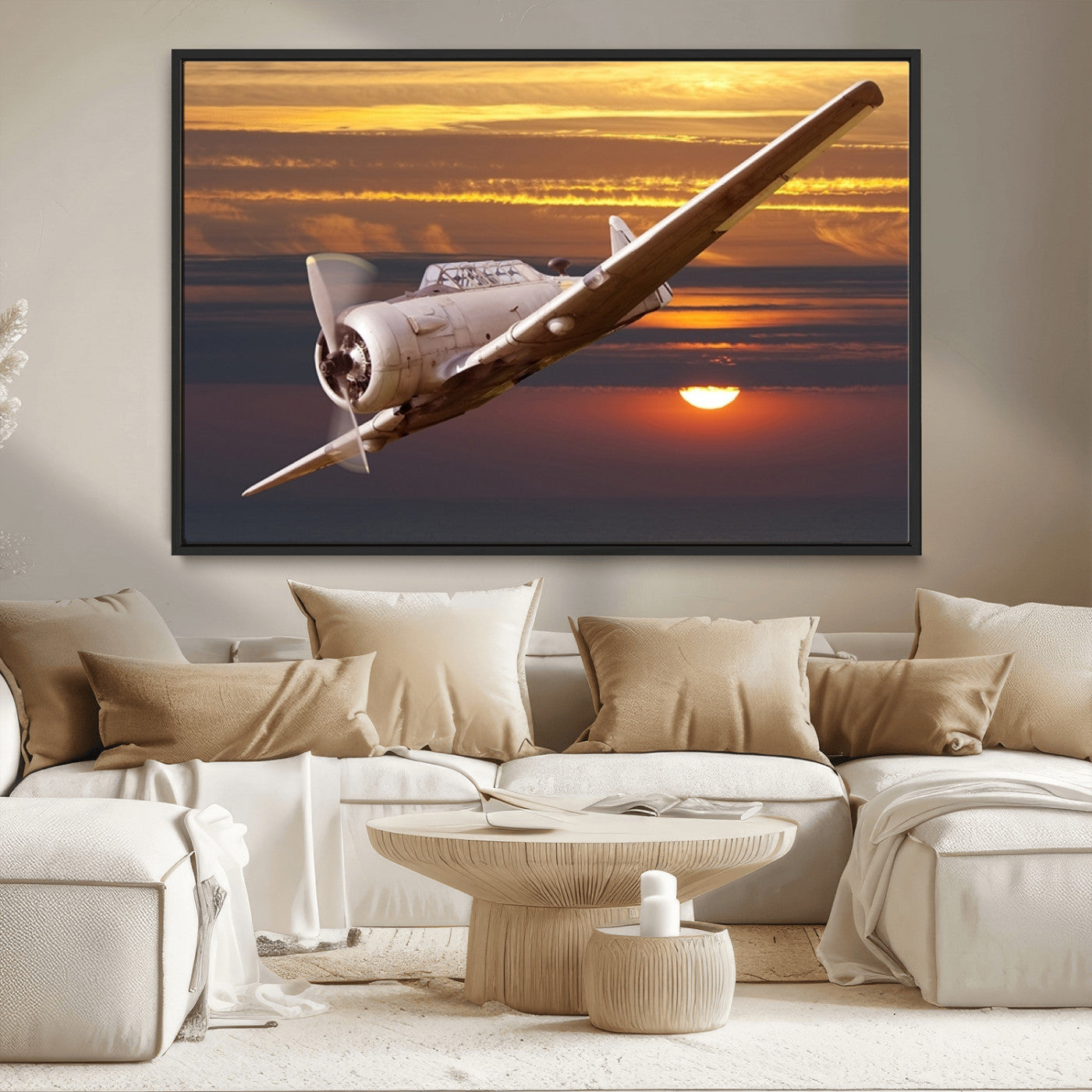 MGV-FC-36X24 - Old War Plane Wall Art Canvas Print