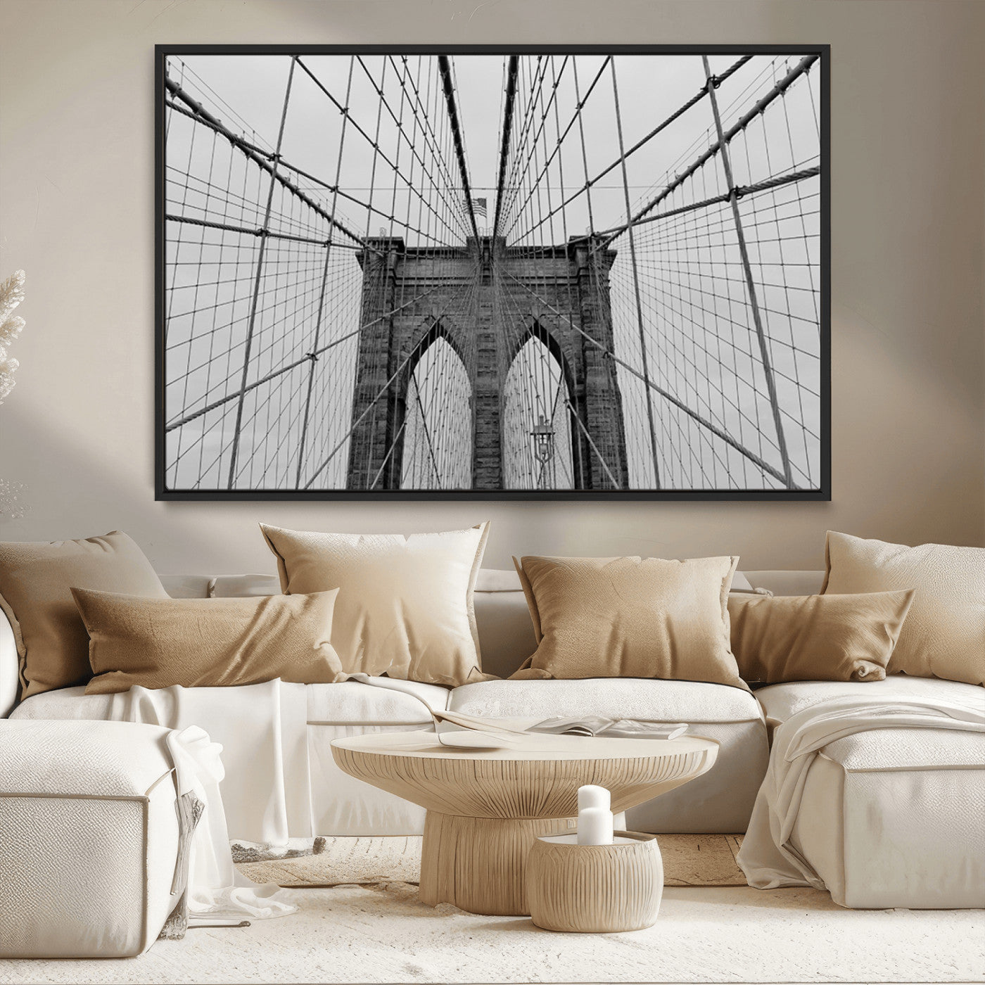 MGV-FC-36X24 - Large Brooklyn Bridge Wall Art Canvas Print