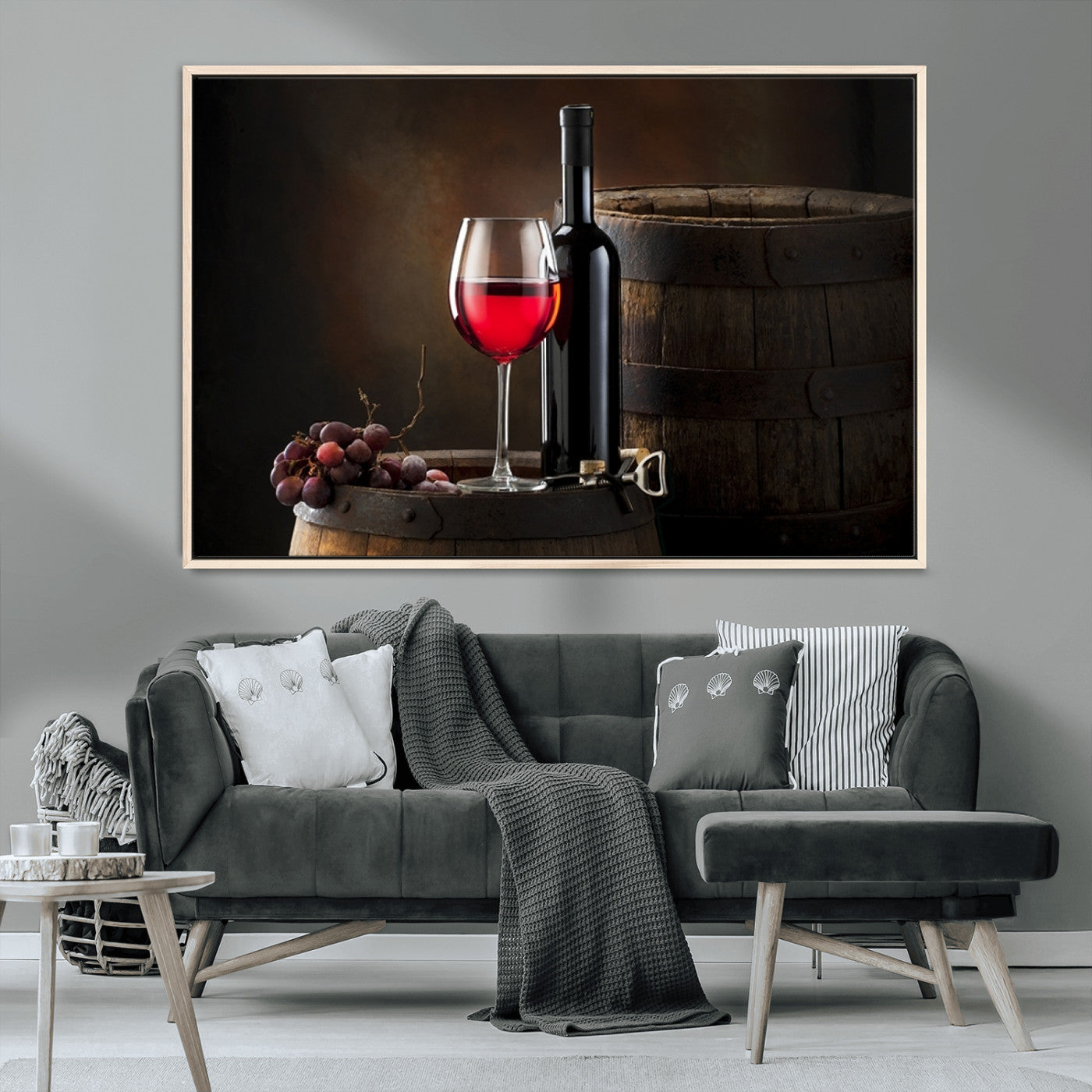 MGV-FC-36X24 - Red Wine and Bottle Canvas Print