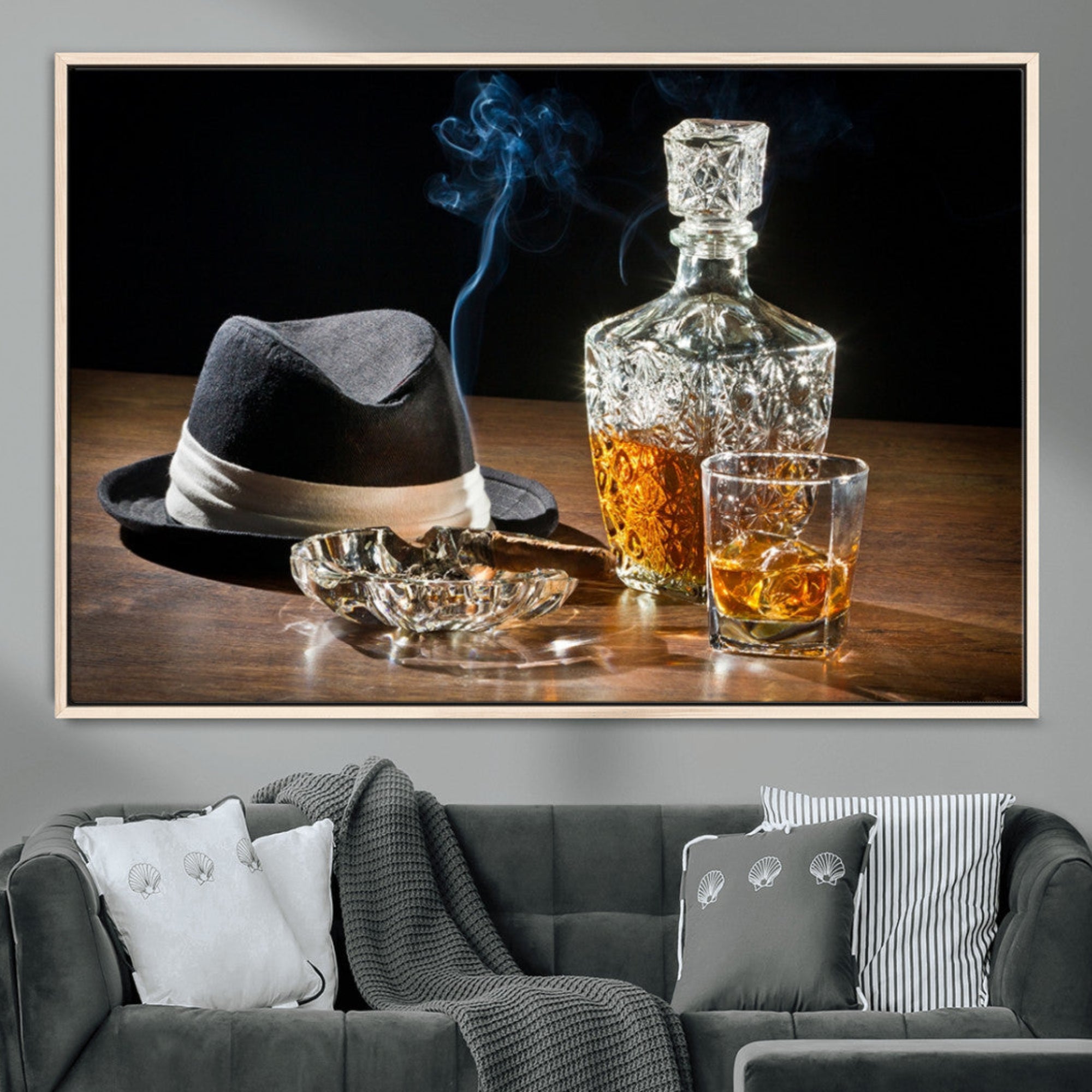 14629-MGV-CV-36X24-Extra Large Bourbon Decor Whiskey Wall Art Canvas Print