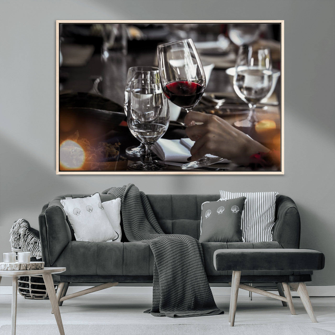 MGV-FC-36X24 - Red Wine and Glass Canvas Print