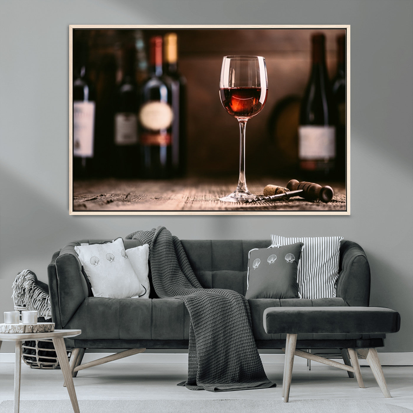 MGV-FC-36X24 - Red Wine and Bottle Canvas Print
