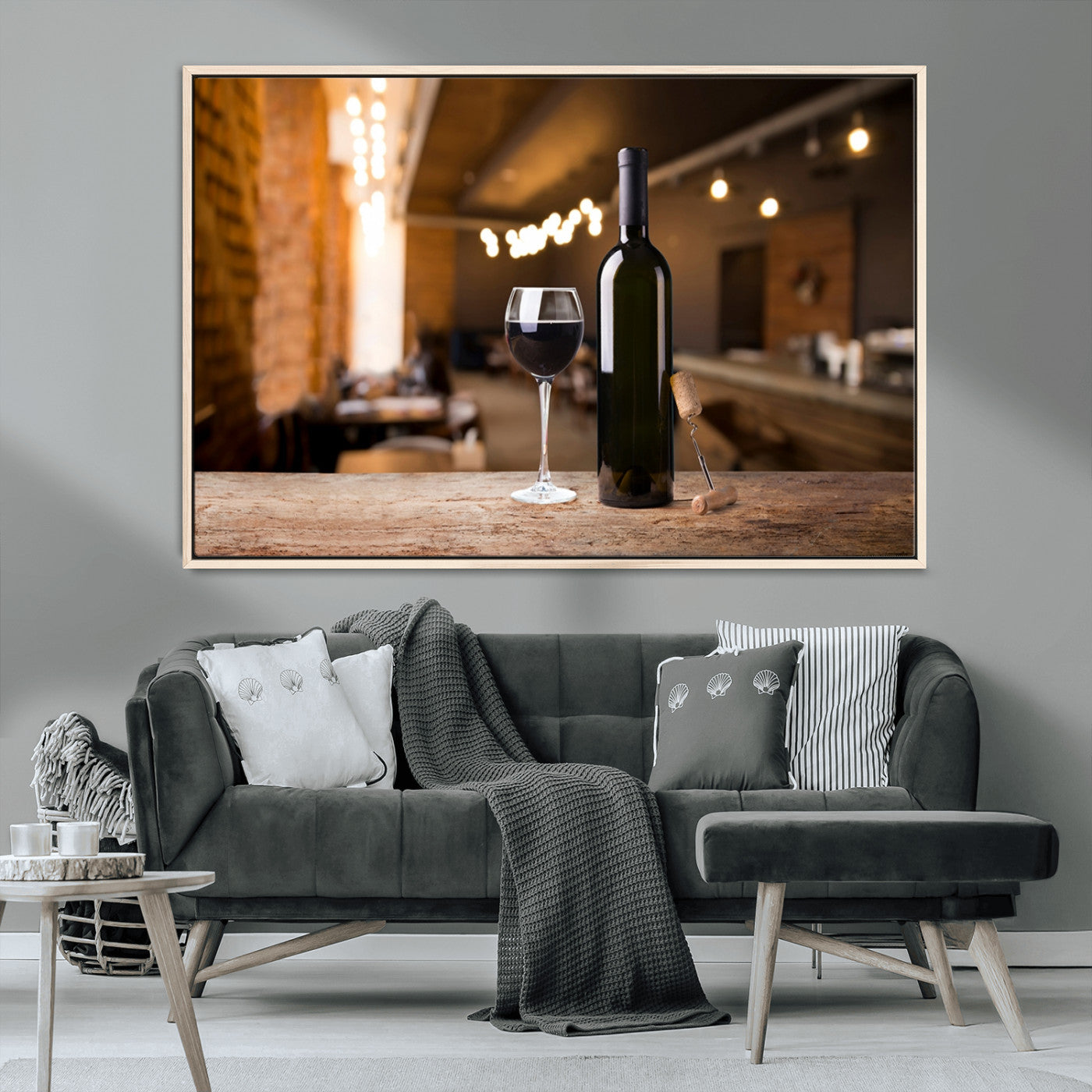 MGV-FC-36X24 - Wine and Bottle Wall Art Canvas Print