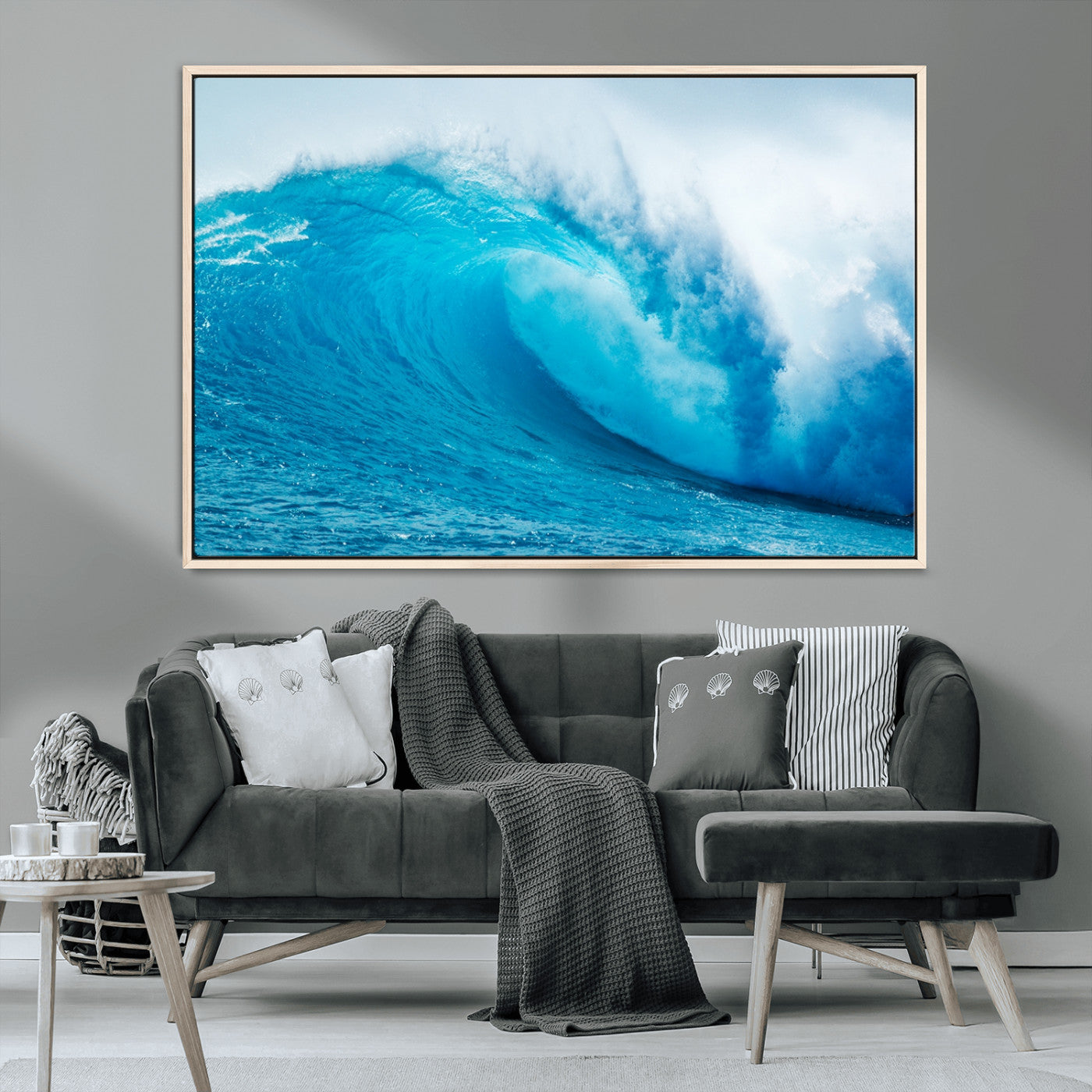 MGV-FC-36X24 - Big Ocean Surfing Wave Wall Art Canvas Print