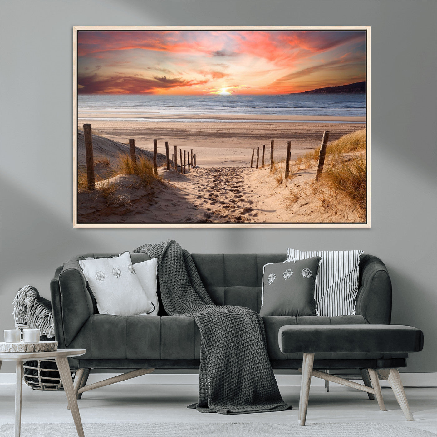 MGV-FC-36X24 - Sunset on the Sea Wall Art Canvas Print