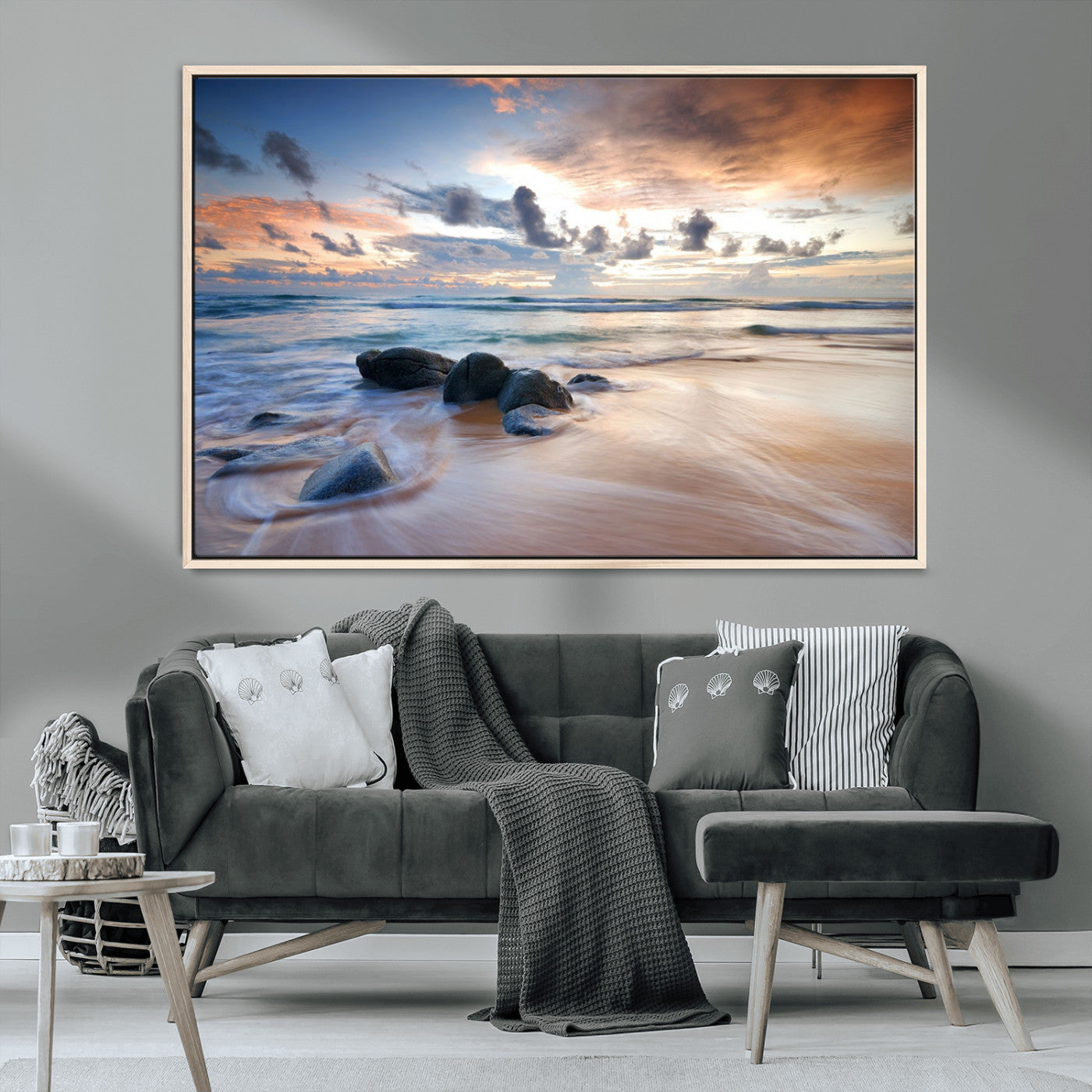 MGV-FC-36X24 - Serene Weather On The Beach Wall Art Canvas Print