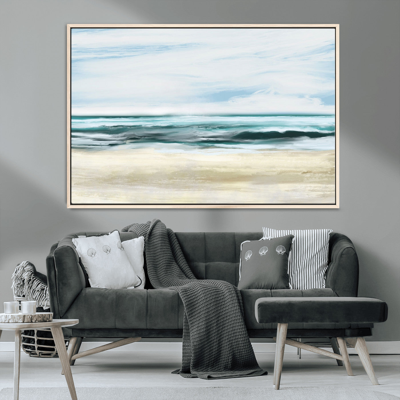 -Ocean Abstract Wall Art Canvas Print