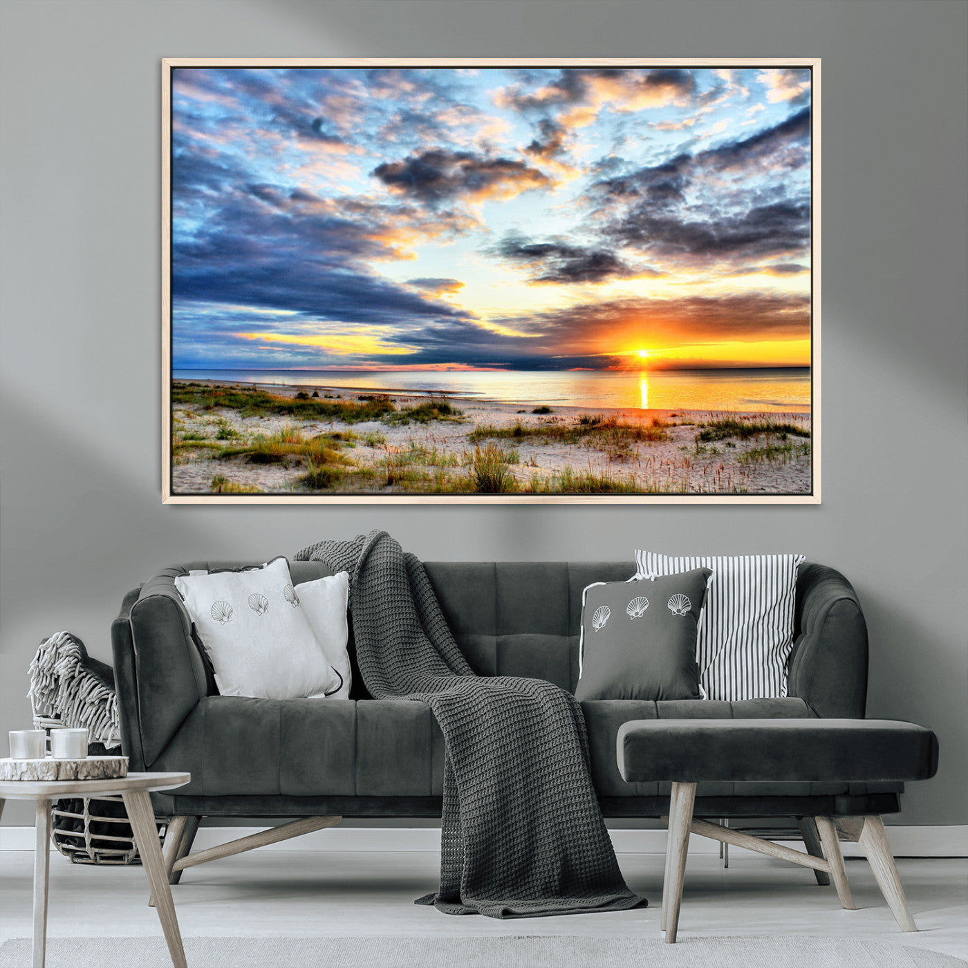 MGV-FC-36X24 - Sunset On The Ocean Wall Art Canvas Print