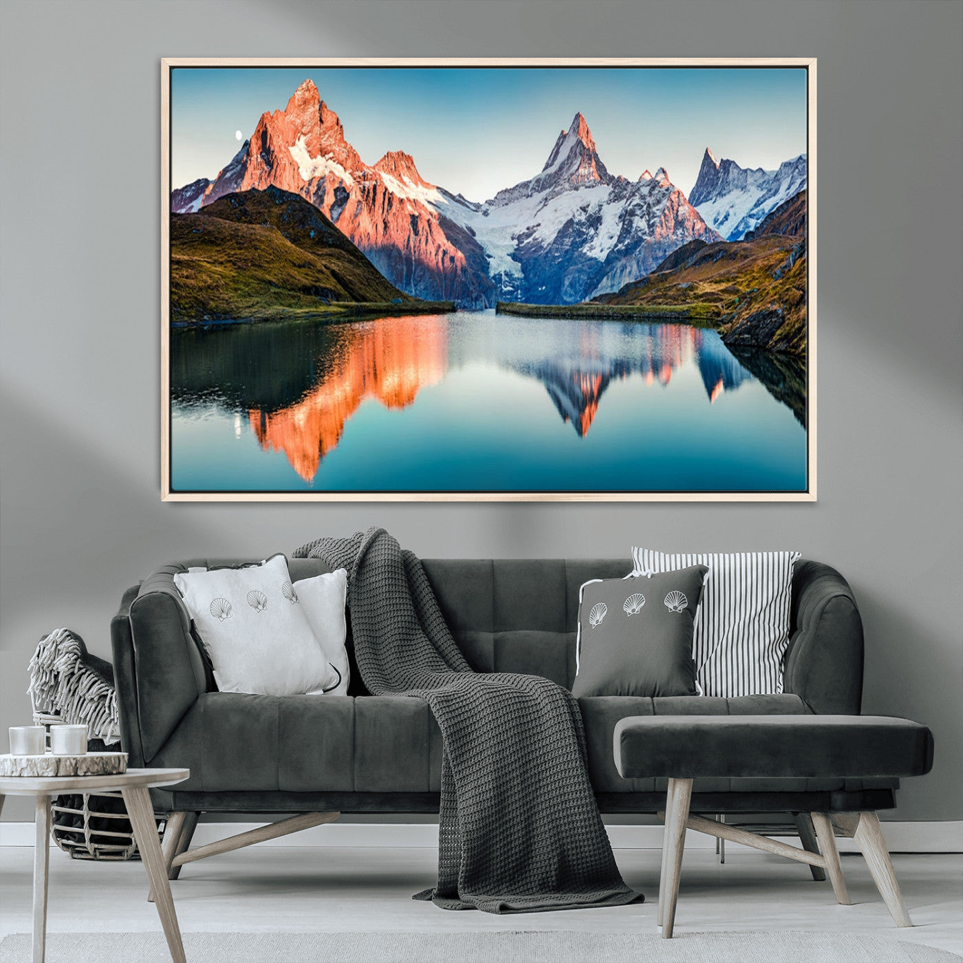 MGV-FC-36X24 - Landscape Mountain and Lake View Wall Art Canvas Print