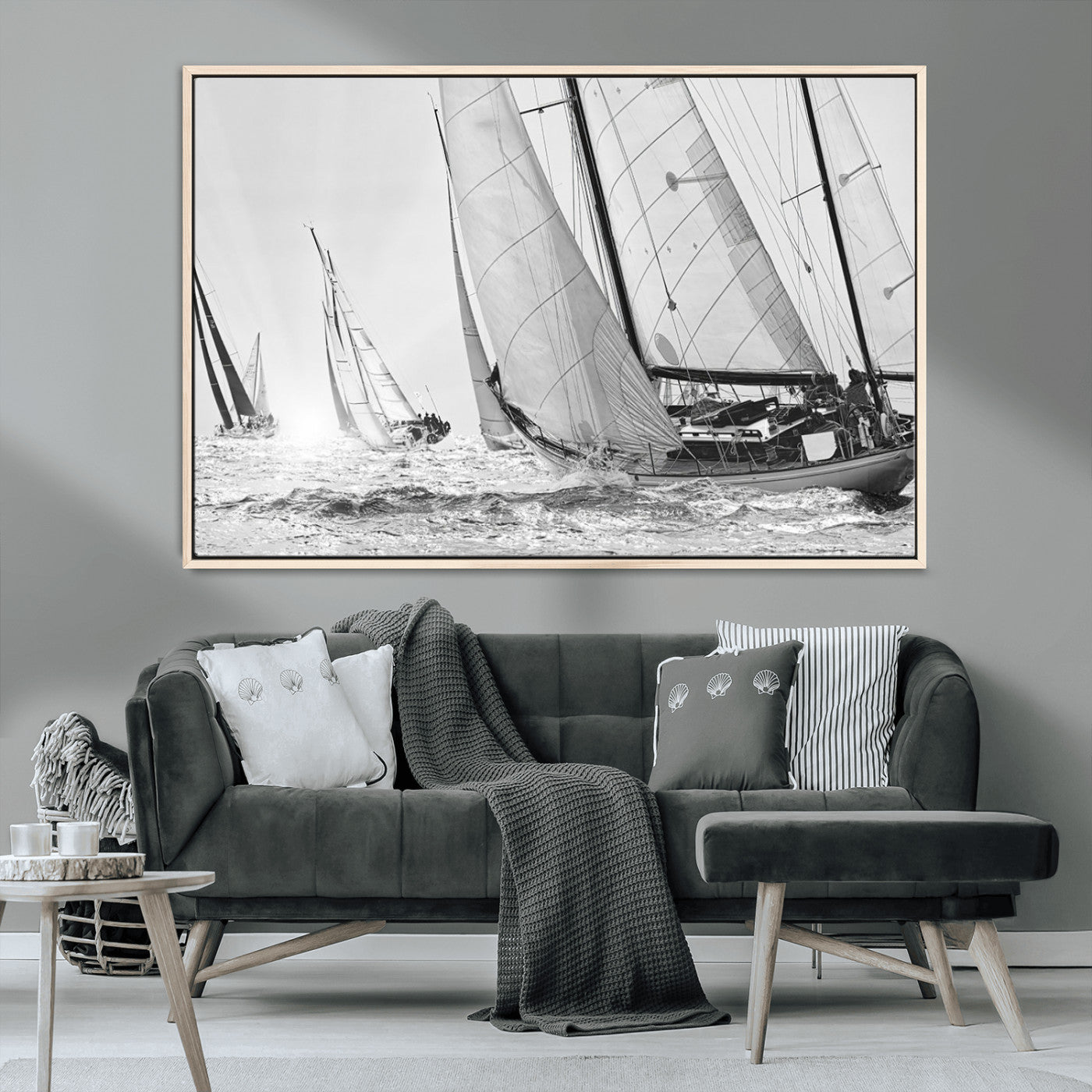 MGV-FC-36X24 - Yacht Sailboat Regatta Canvas Wall Art Canvas Print