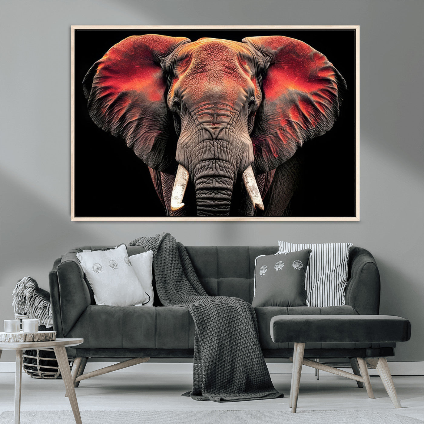 -Elephant Wall Art Canvas Print