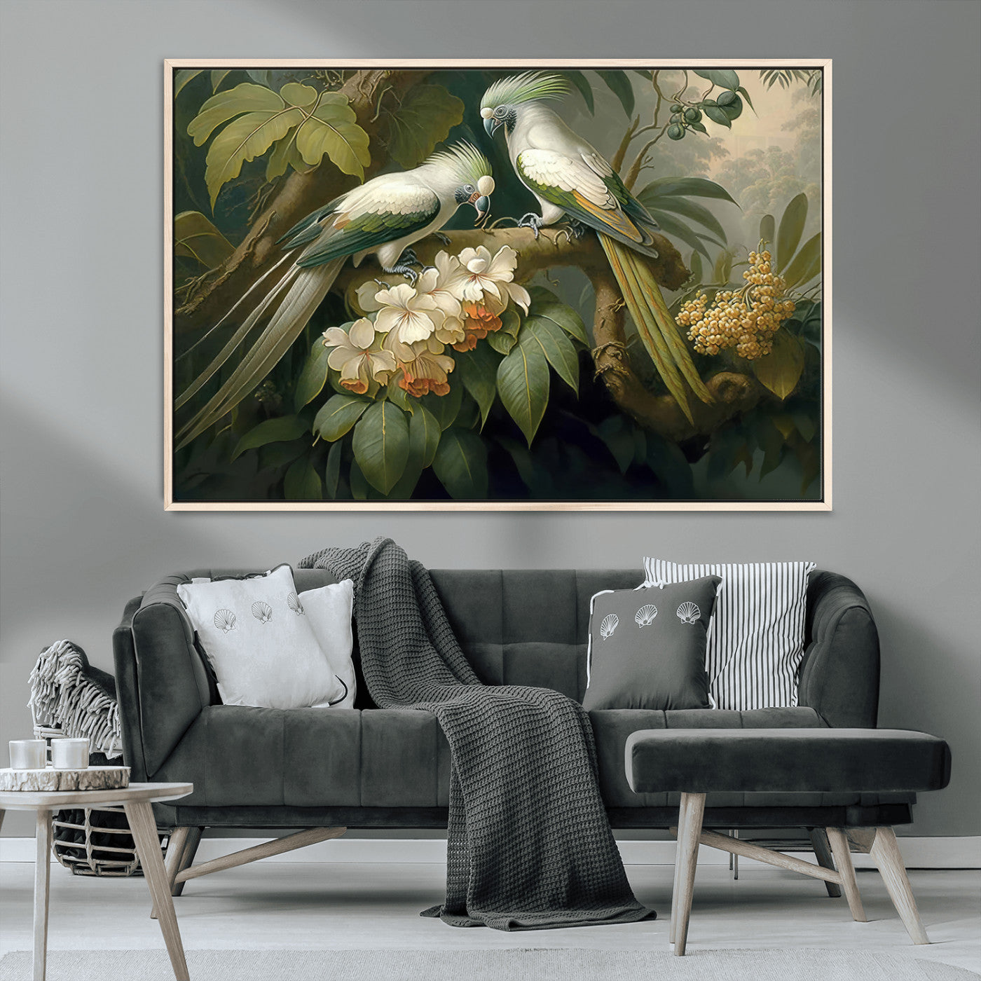 84047-MGV-FC-36X24_Natural-Tropical Paradise Print Wall Art Stunning Artwork of a Parrot in a Lush Forest with Beautiful