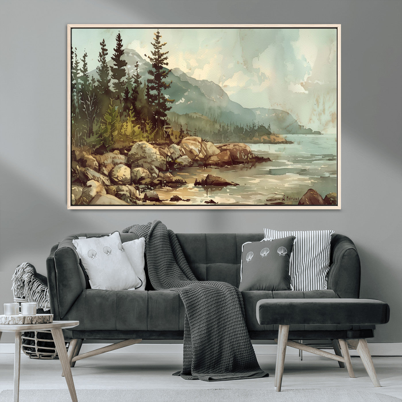 MGV-FC-36X24 - Abstract Acadia National Park Wall Art Canvas Print - Stunning 3-Panel Wall Art Canvas Print, Framed, Ready to Hang