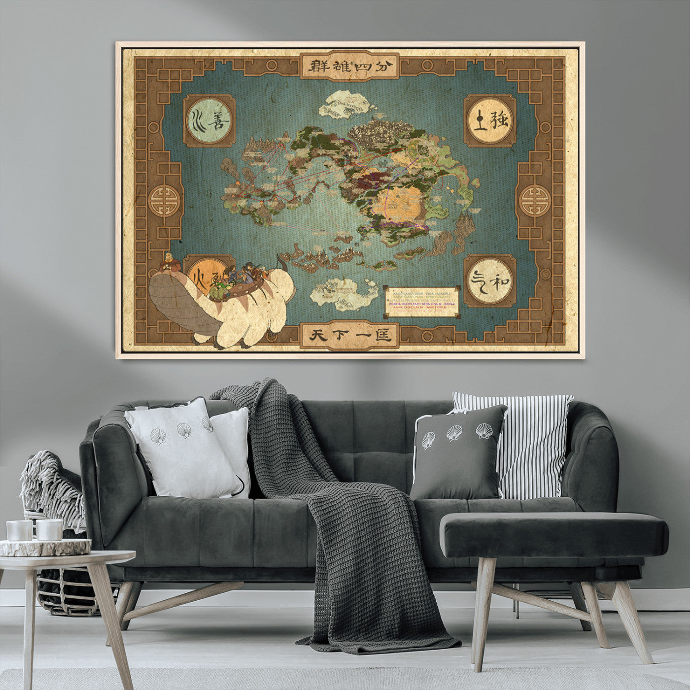 MGV-FC-36X24 - Push Pin World Map Canvas Print – Framed Wall Art for Couples to Track Their Travels – Anniversary