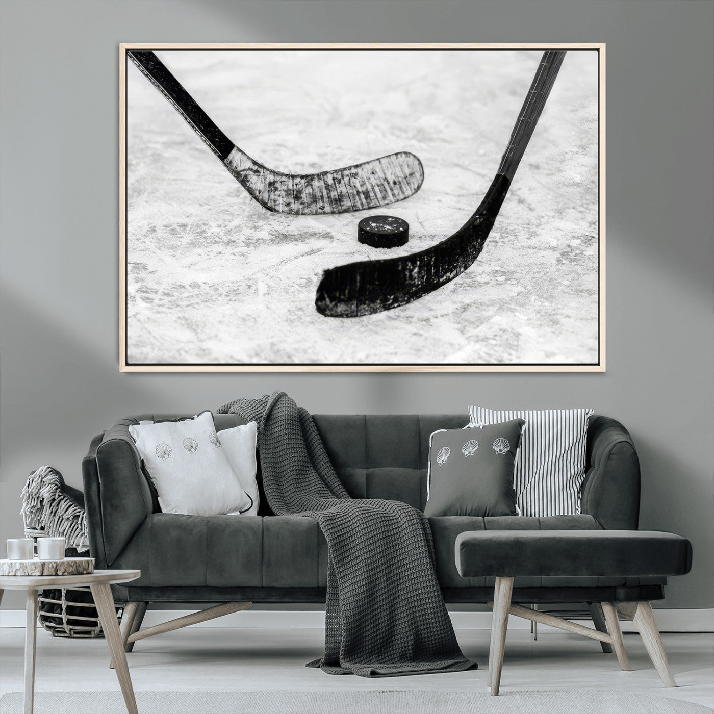 MGV-FC-36X24 - Winter Ice Hockey Sport Canvas Wall Art Print - Hockey Wall Art Print