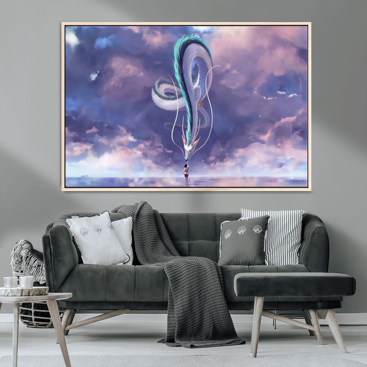 MGV-FC-36X24 - Spirited Away Haku and Chihiro Poster - Anime Lover - Hayao Miyazaki - Studio Ghibli Poster - Anime