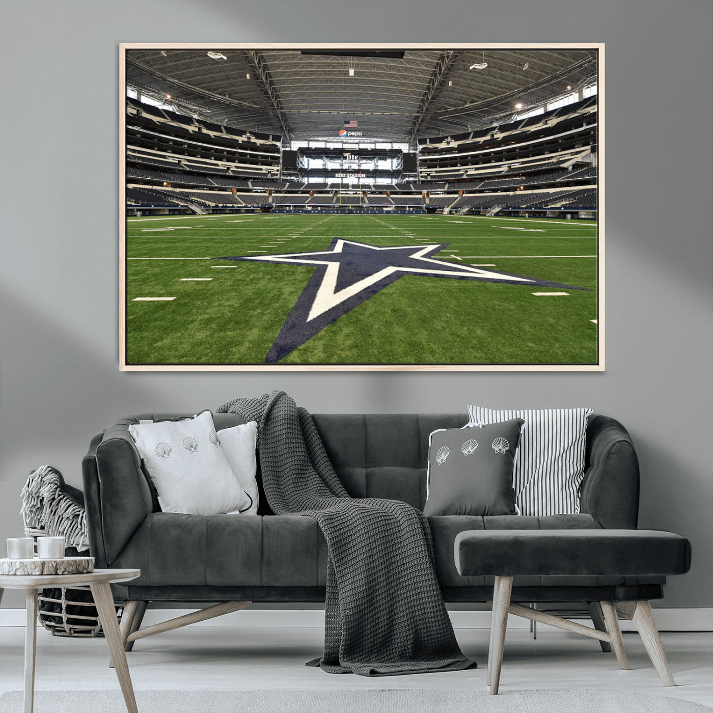 MGV-FC-36X24 - Dallas Cowboys Football Team Print - Arlington AT&T Stadium Wall Art Canvas Print