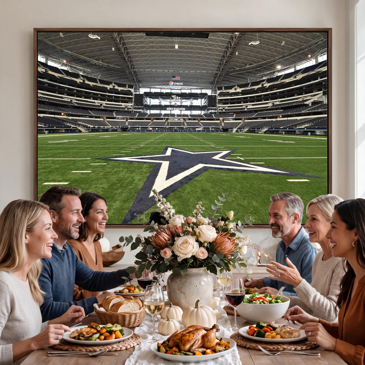 14834-MGV-CV-36X24 - Dallas Cowboys Football Team Print - Arlington AT&T Stadium
