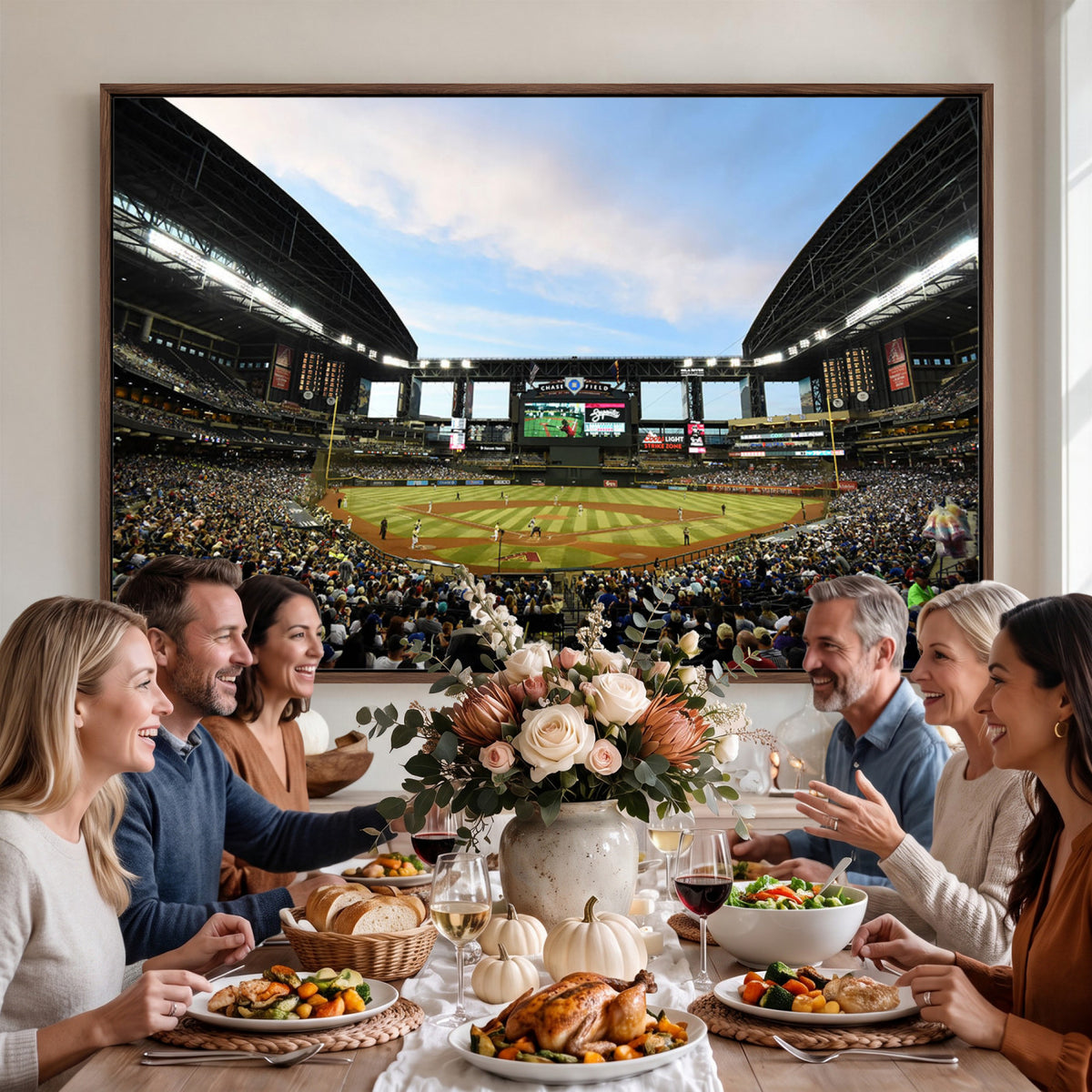 92672-MGV-CV-36X24 - Arizona Diamondbacks Team Print - Phoenix Chase Field
