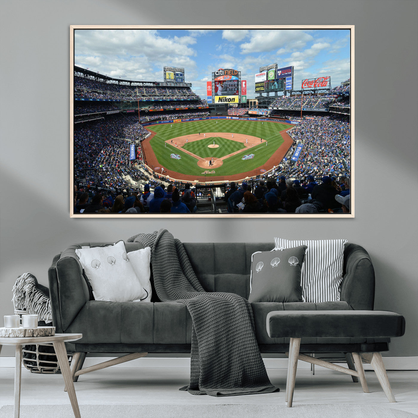 MGV-FC-36X24 - New York Mets Baseball Team Print - Citi Field Stadium Wall Art Canvas Print