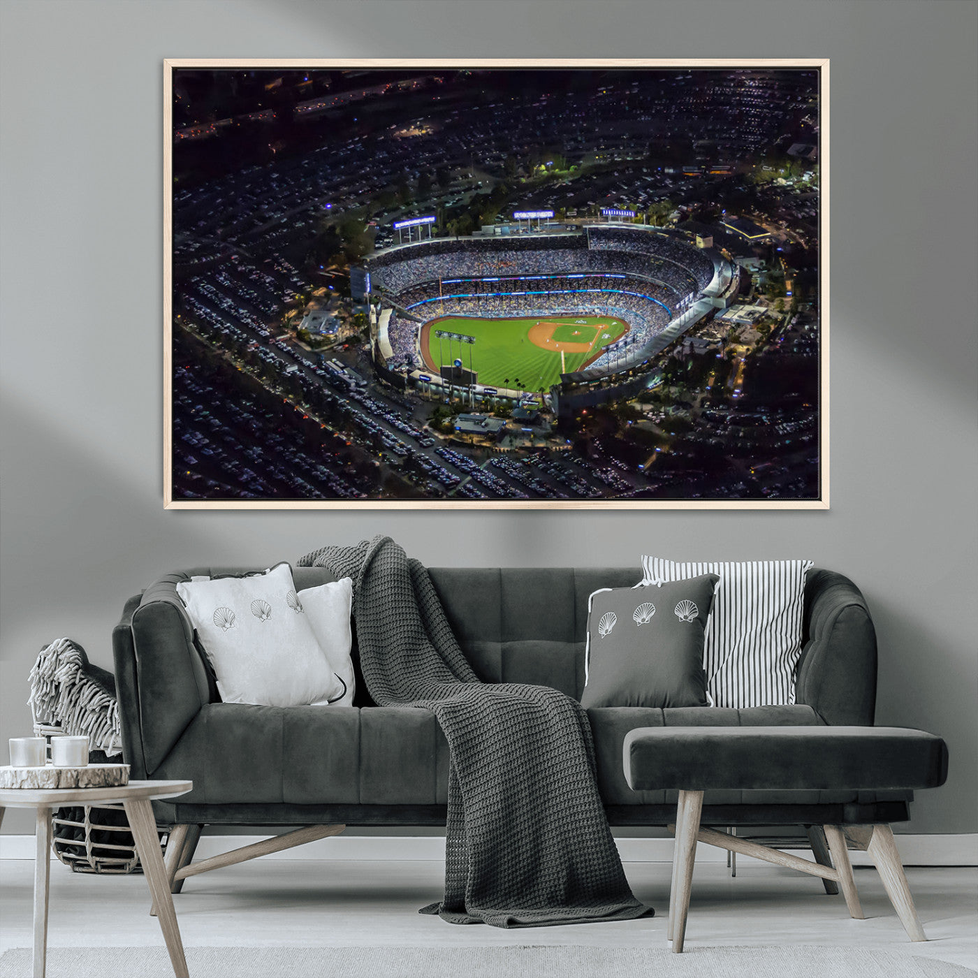 MGV-FC-36X24 - Los Angeles Dodgers Baseball Team Print - California Dodger Stadium Wall Art Canvas Print