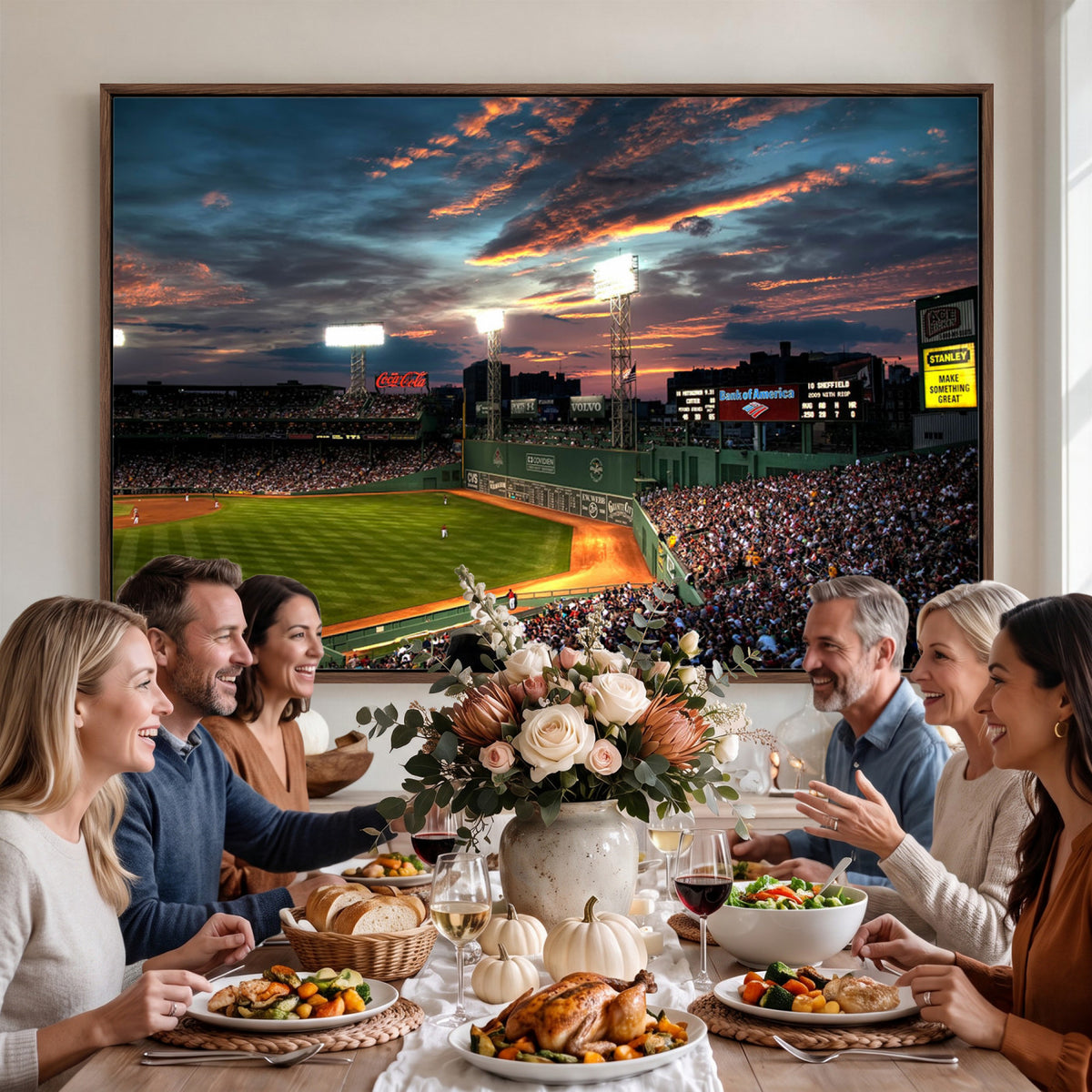 66781-MGV-CV-36X24 - Fenway Park Boston Massachusetts Stadium Wall Art Canvas Print