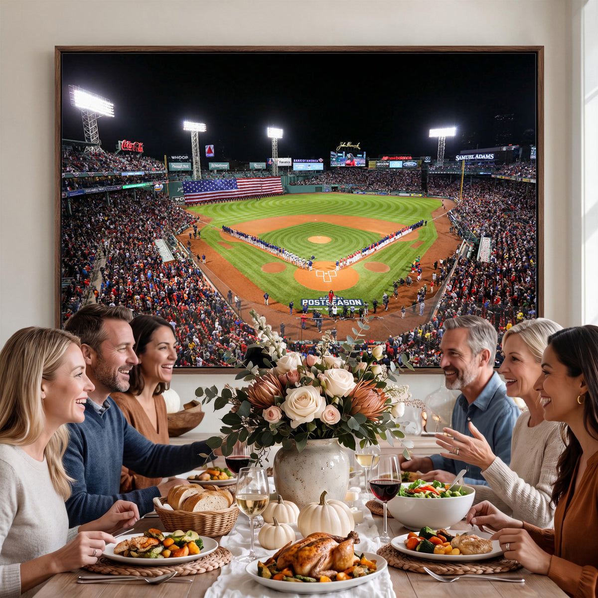 47365-MGV-CV-36X24 - Fenway Park Wall Art Canvas Print | Large Baseball Stadium Canvas for Boston Red Sox Fans